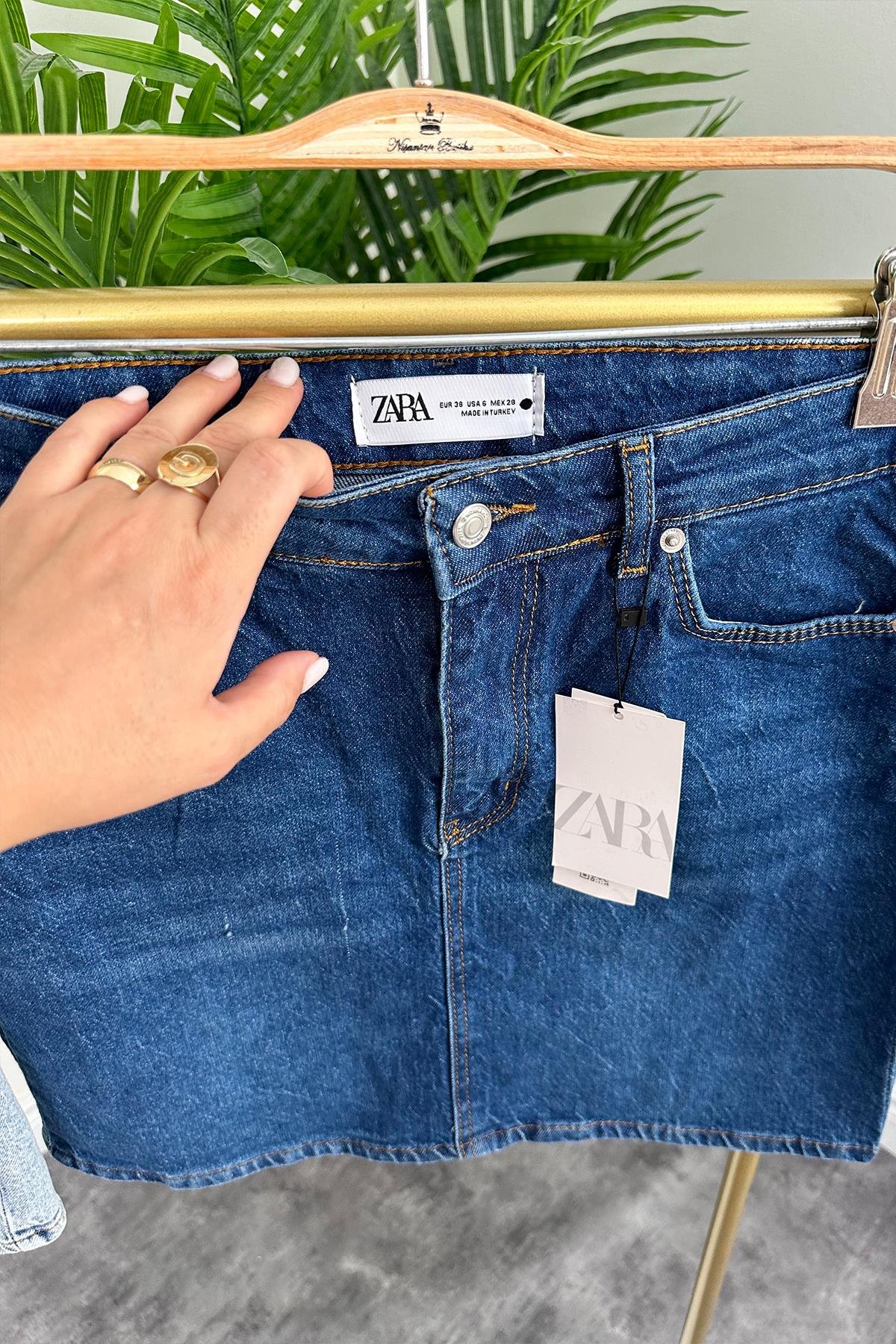 Premium Kalite Basic Jean Etek Koyu Mavi