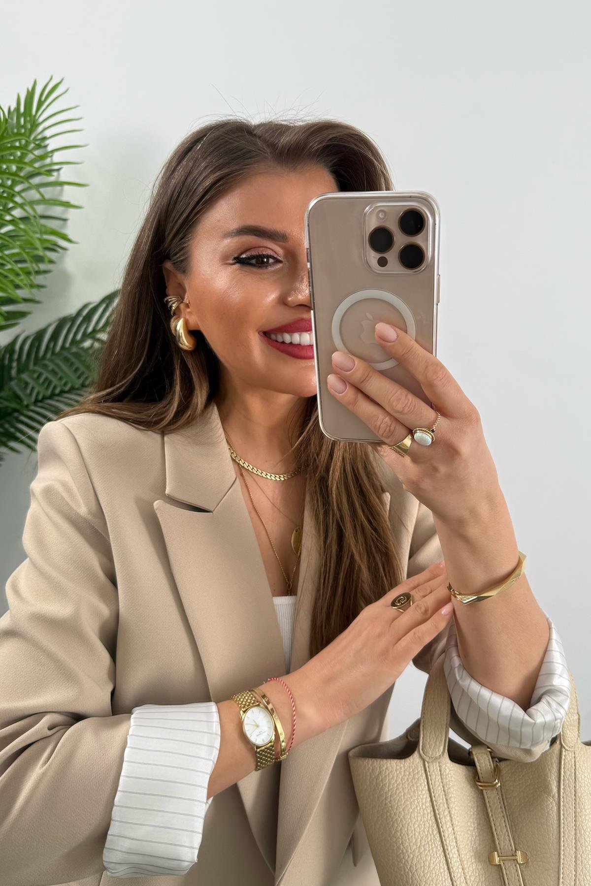 Premium Kalite Marin Astarlı Double Kumaş Blazer Ceket Taş 