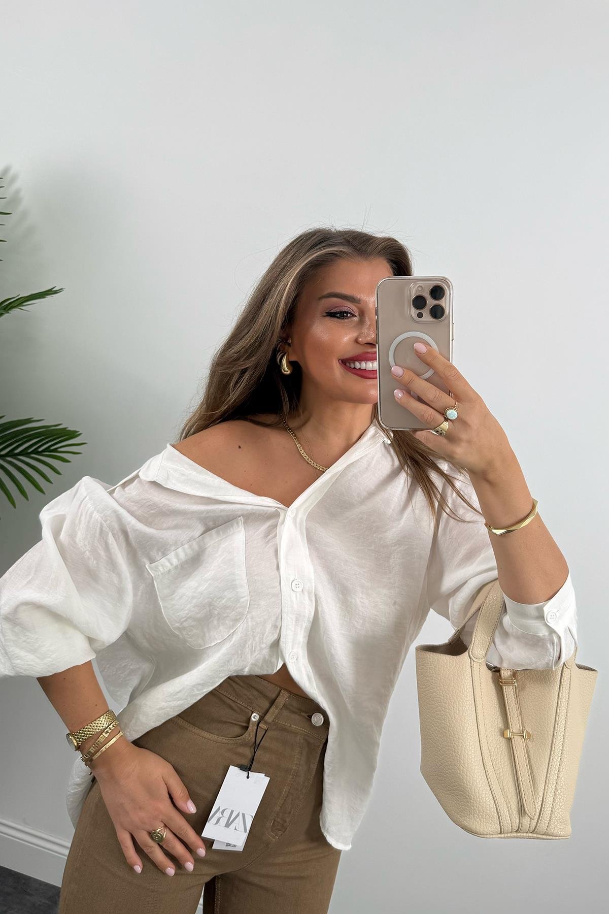 Premium Kalite Paçası Kesik Toparlayıcı Boyfit Jean Eskitme Açık Kahve