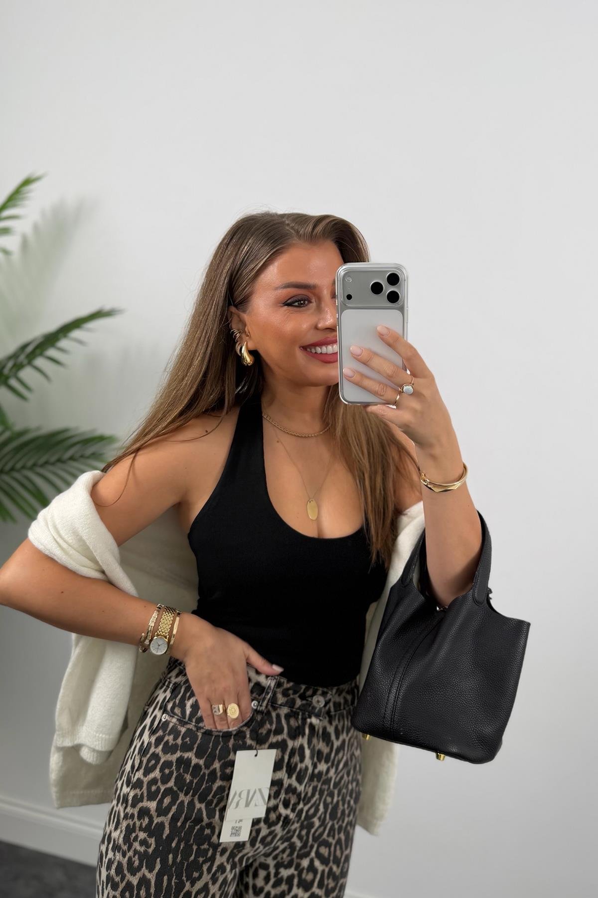 Premium Kalite Soluk Efekt Pamuklu  Leopar Bf Jean New