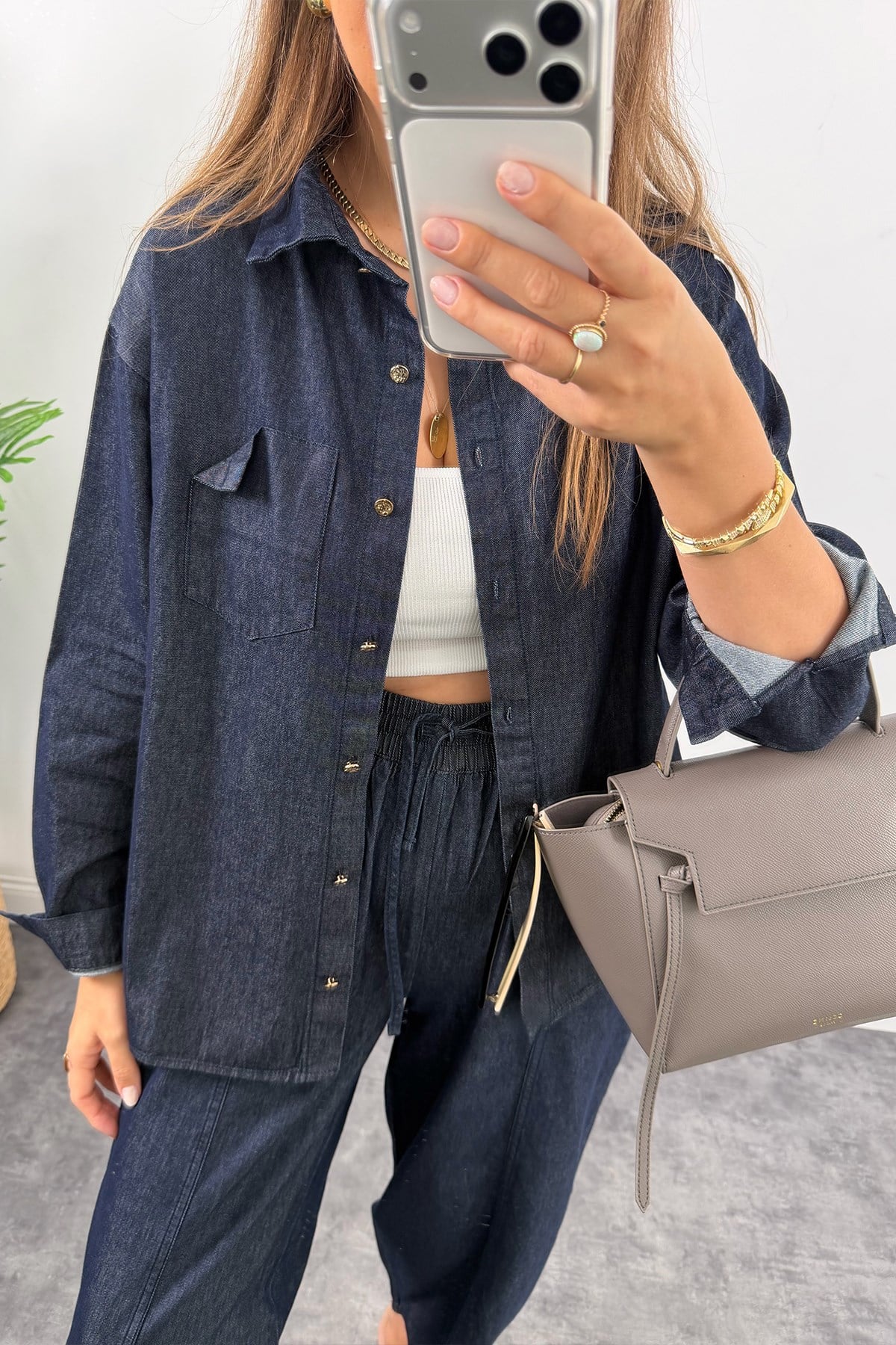 Premium Seri %100 Pamuk Jean Harem Takım