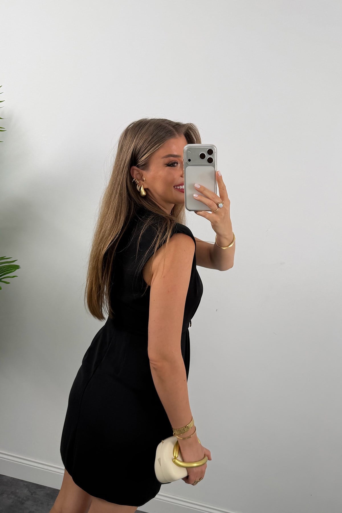 Premium Seri Bel Detaylı Vatkalı Elbise