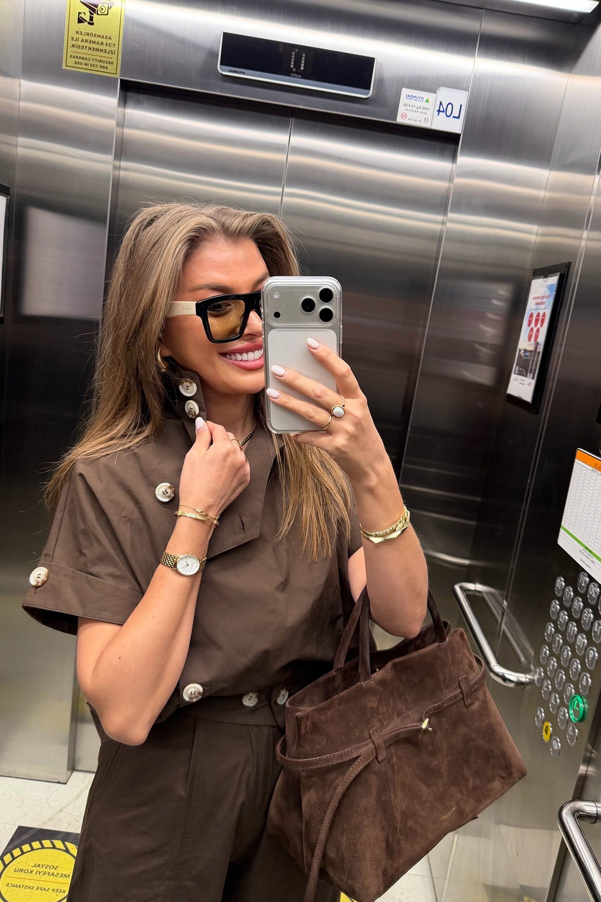 Premium Seri Dik Yaka Yelek Pantolon Harem Takım Acı Kahve
