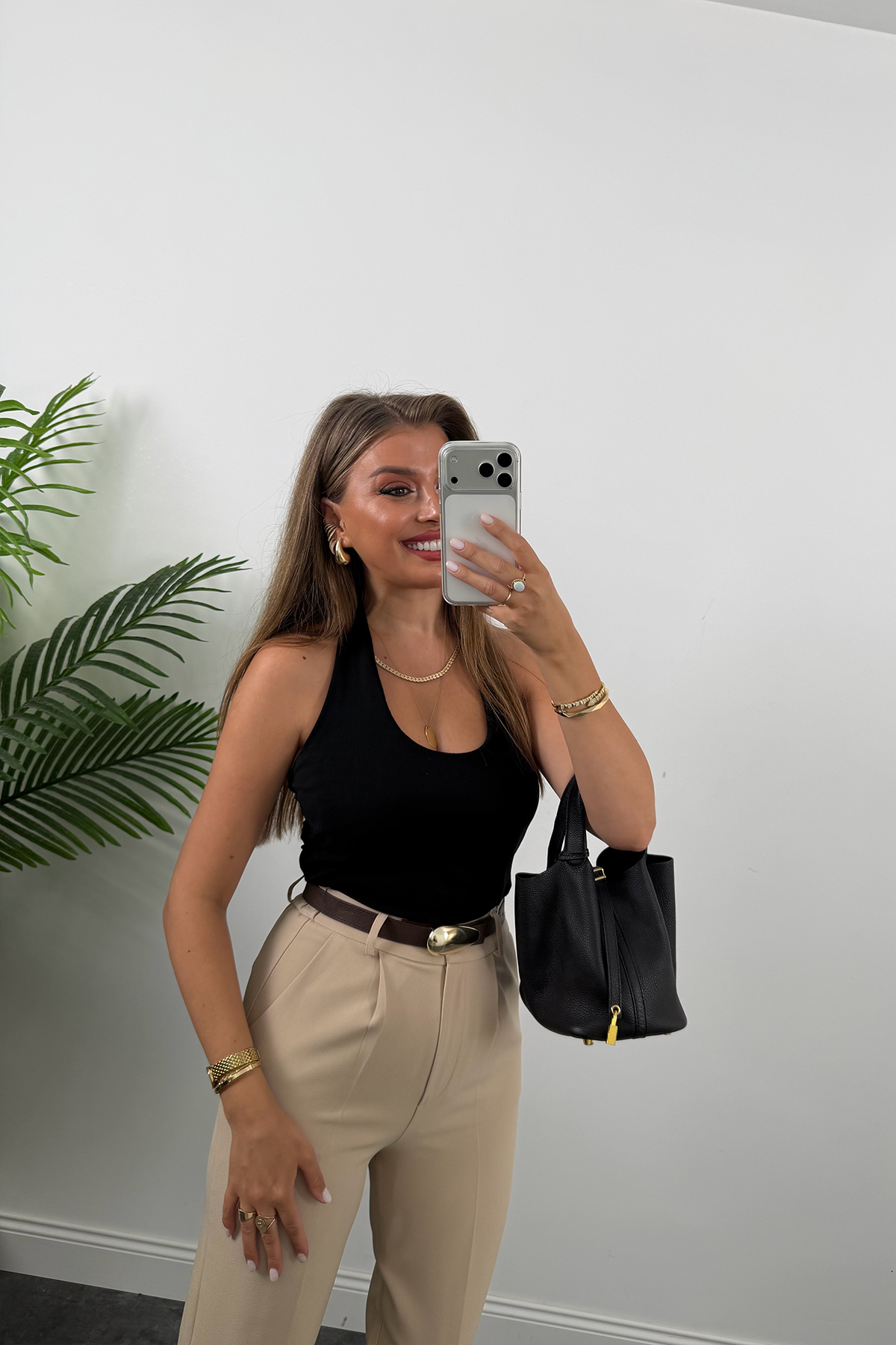 Premium Seri Double Kumaş Damla Kemerli Havuç Pantolon Koyu Taş