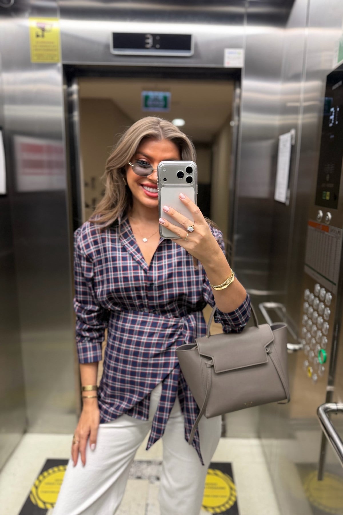 Premium Seri Ekoseli Şallı Tasarım Gömlek