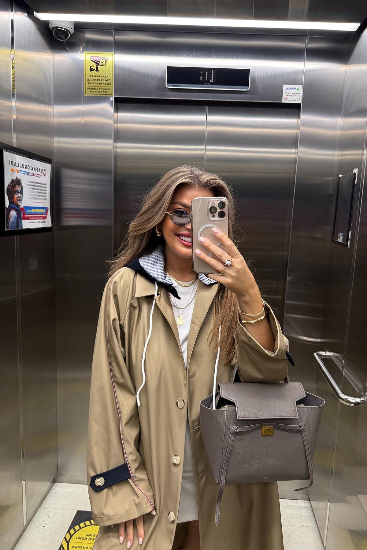 Premium Seri Kapüşonlu Tasarım London Trençkot