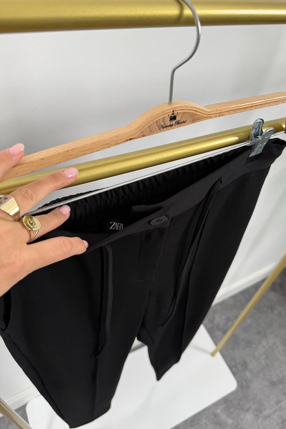 Premium Seri Likralı Çımalı Çelik Jogger Pantolon Siyah