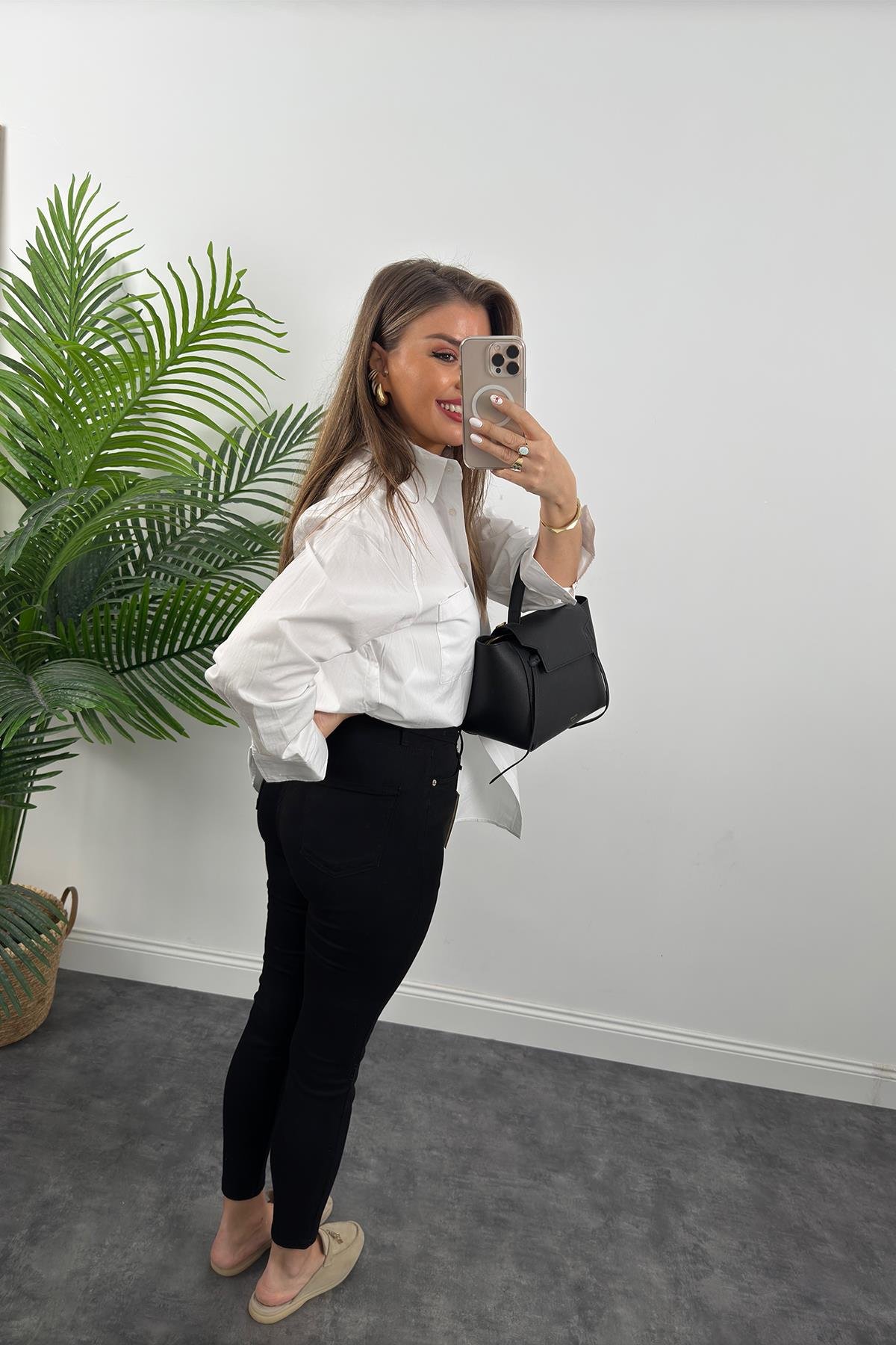 Premium Seri Süper Black Likralı Toparlayıcı Siyah Skinny Jean