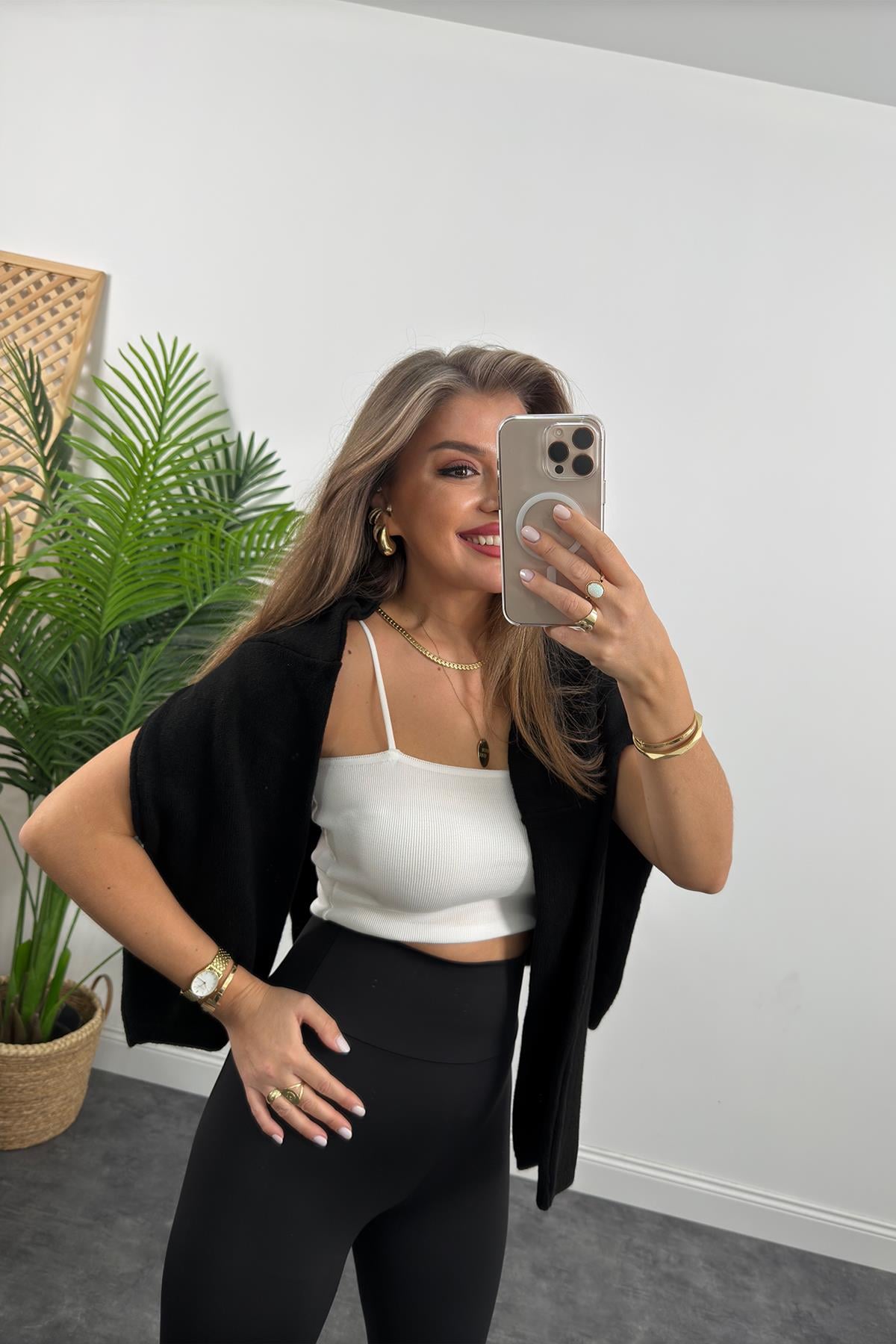 Süper Fit İthal Kumaş Lüx Kalite Oysh Model Tayt Siyah