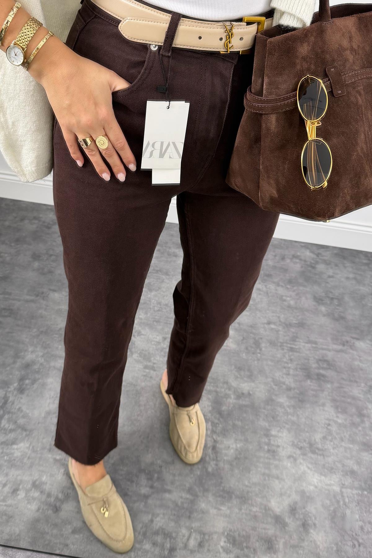 Ütülü Paça Premium Seri Bf Jean Acı Kahve