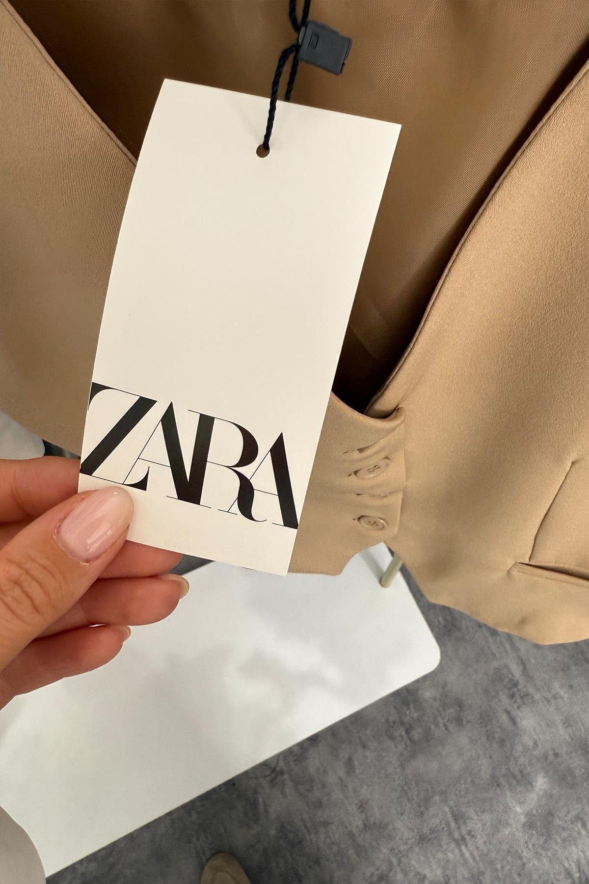 Zra Model Double Atlas Kumaş Astarlı Basic Yelek Camel