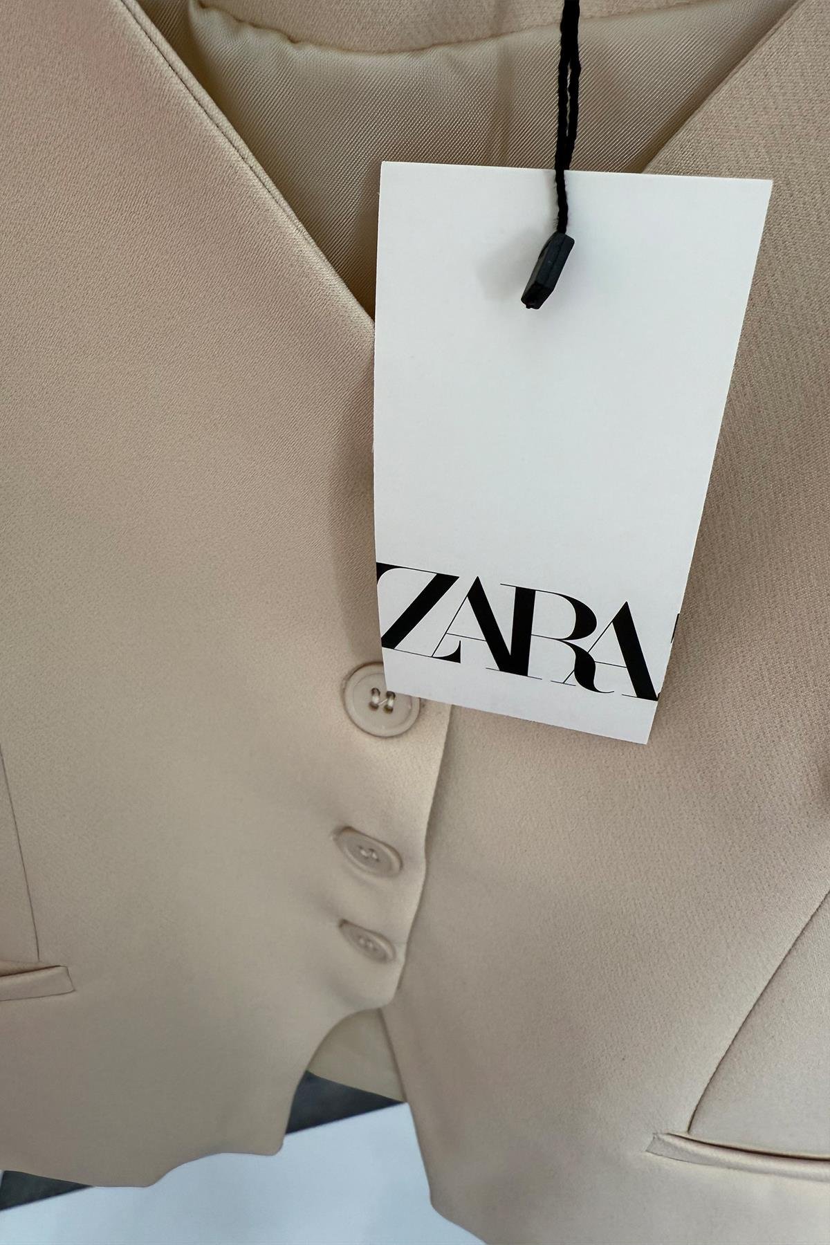 Zra Model Double Atlas Kumaş Astarlı Basic Yelek Taş 