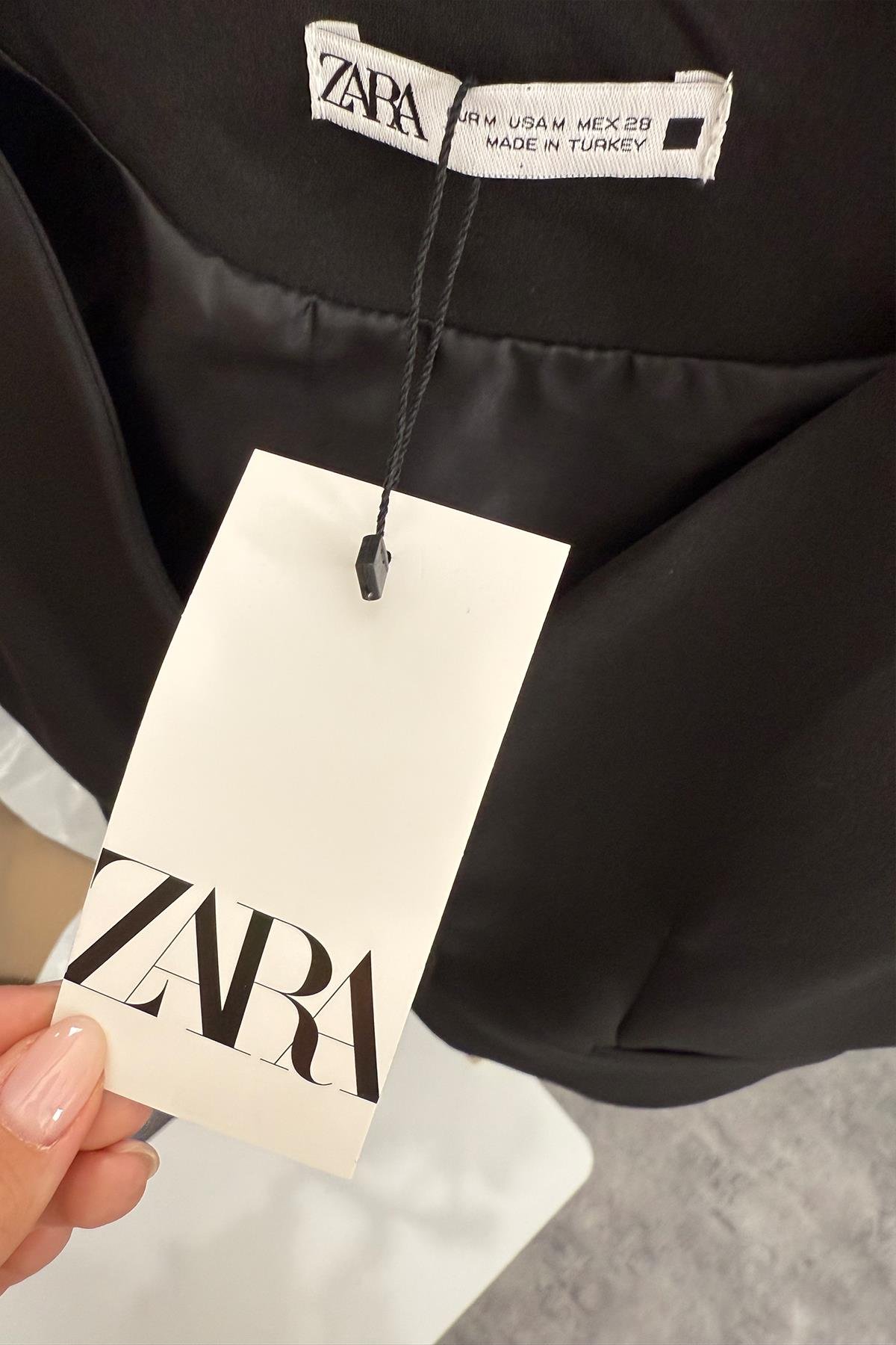 Zra Model Double Atlas Kumaş Astarlı Basic Yelek Siyah 