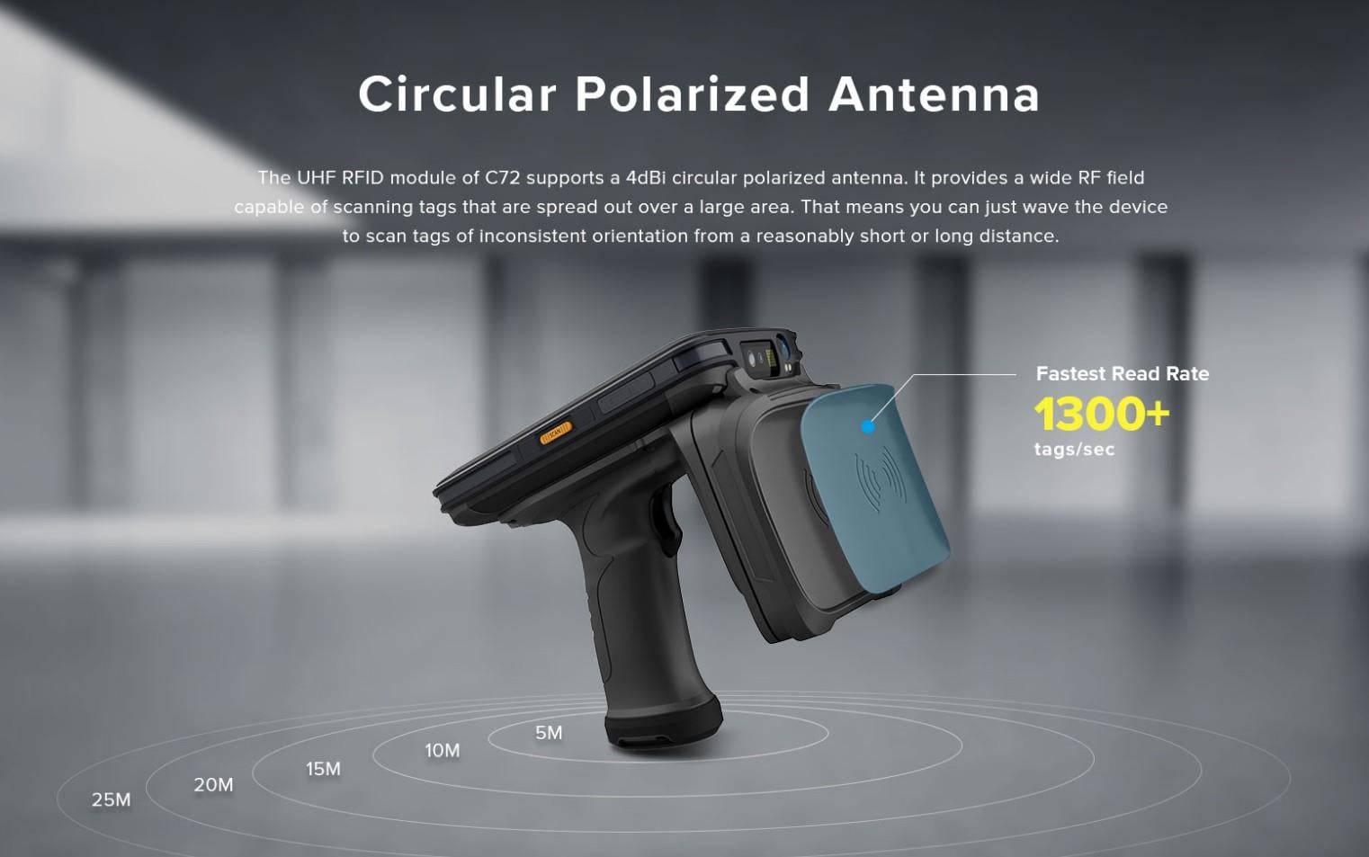 C72 UHF RFID El Terminali Android