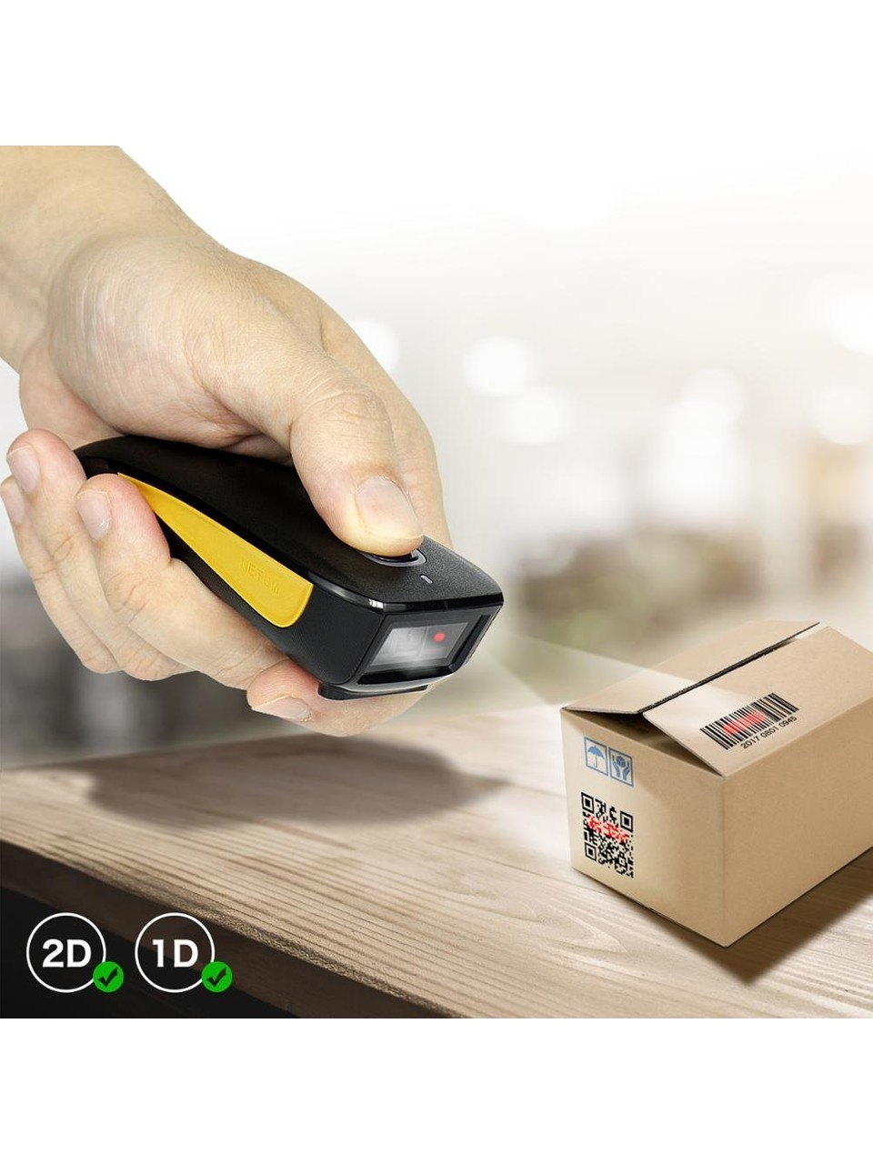 NETUM C750 Bluetooth Kablosuz 2D Barkod ve Karekod Okuyucu