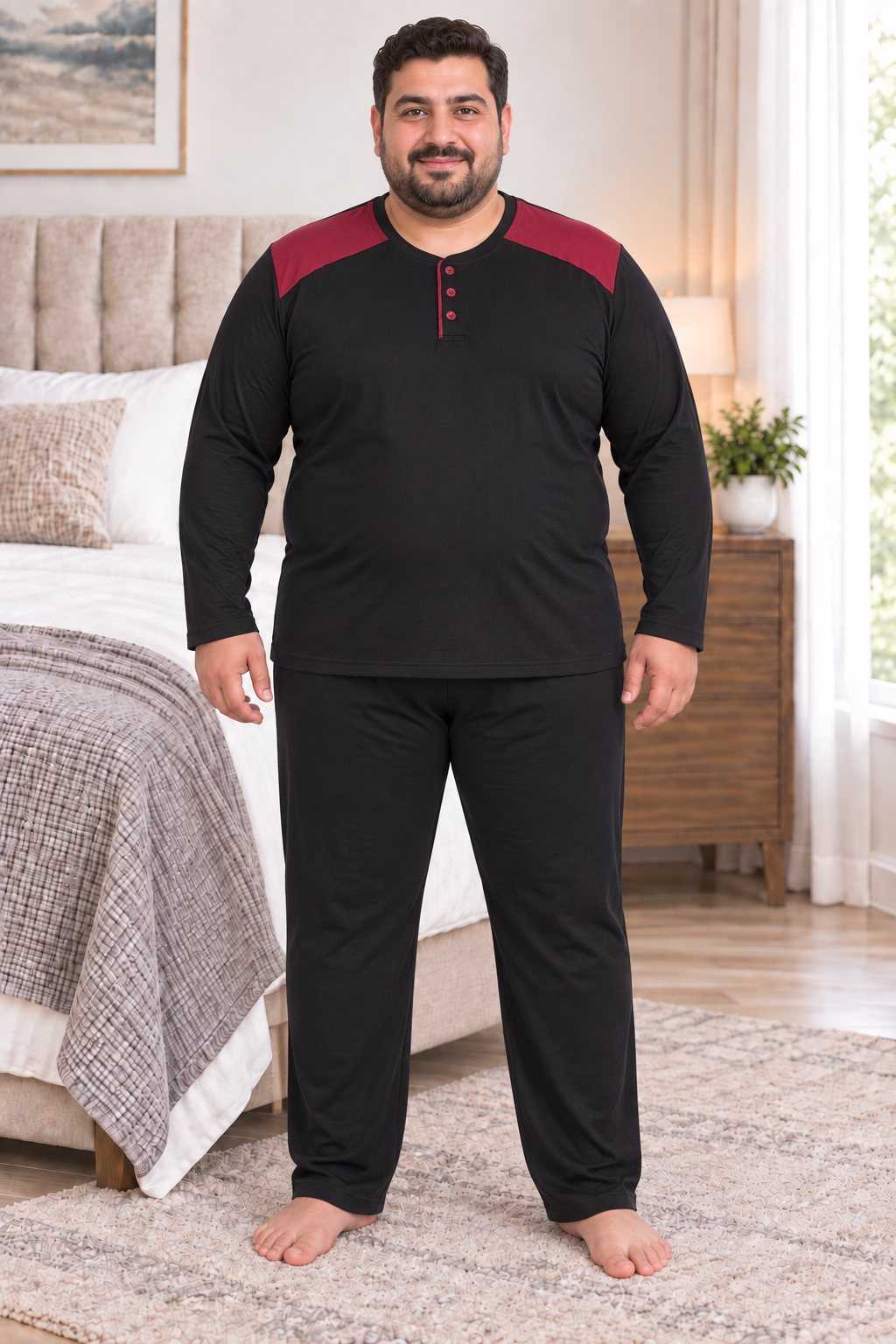 Erkek Büyük Beden Penye Pijama Takımı 8585