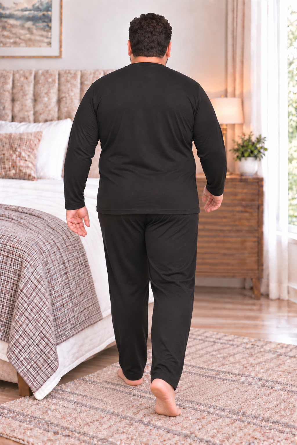 Erkek Büyük Beden Penye Pijama Takımı 8585