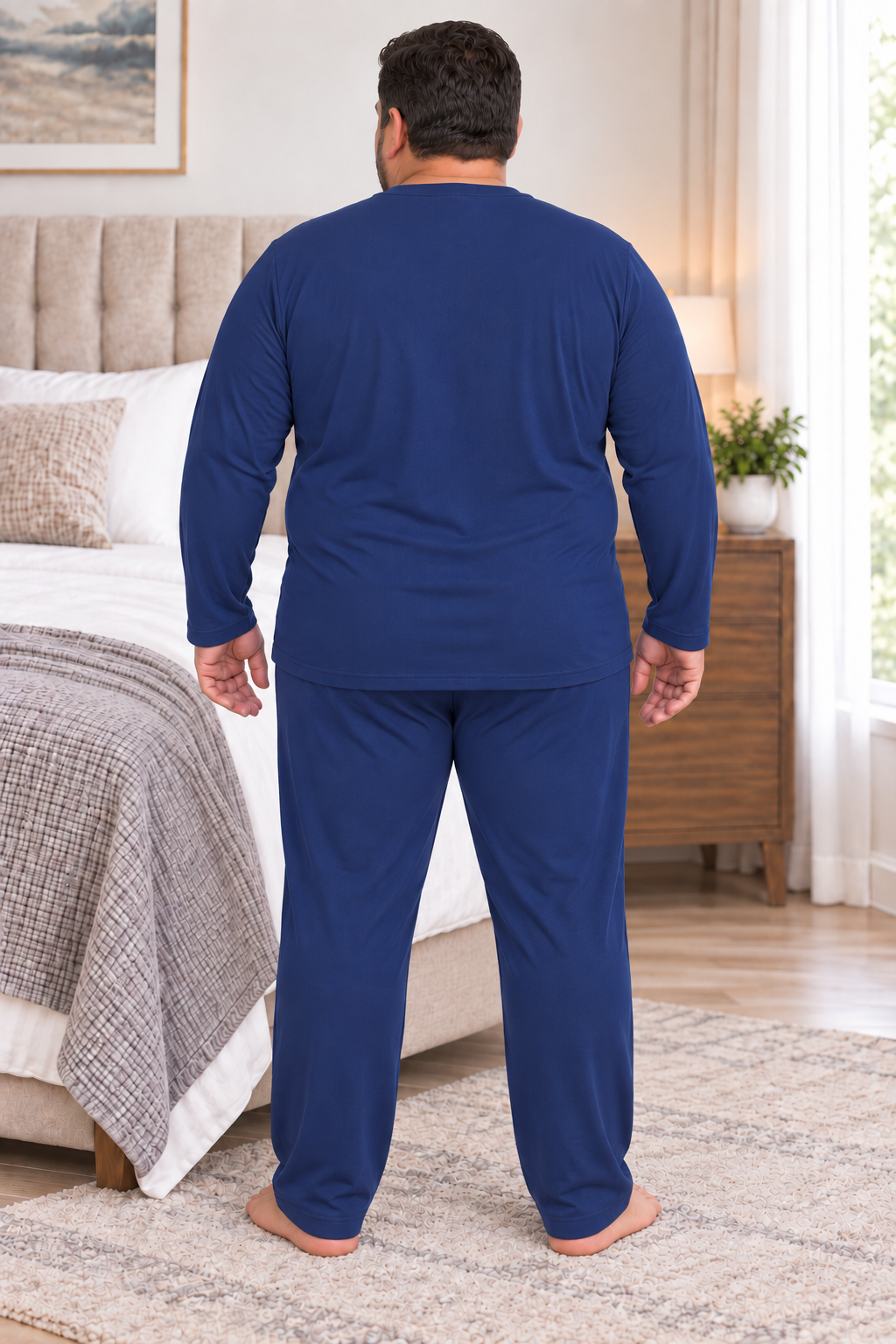 Erkek Büyük Beden Penye Pijama Takımı 8585