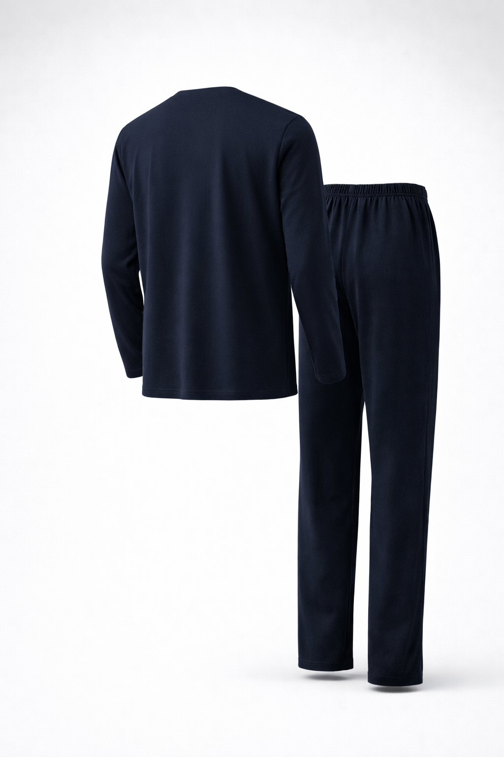 Erkek İnterlok Rahat Kalıp Sıfır Yaka Yüksek Kalite Pamuk Pijama Takımı 16670
