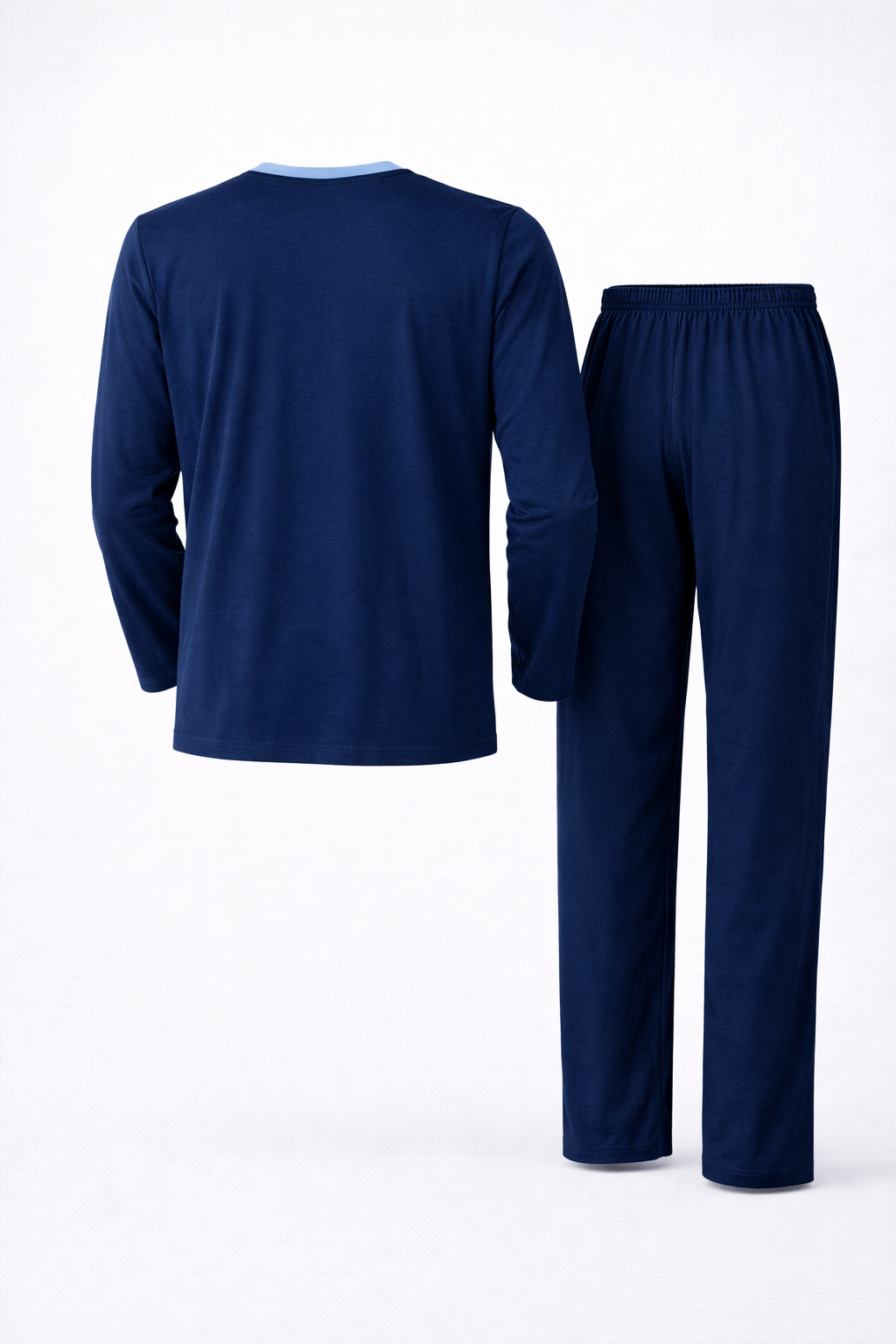 Erkek İnterlok Rahat Kalıp Sıfır Yaka Yüksek Kalite Pamuk Pijama Takımı 16670