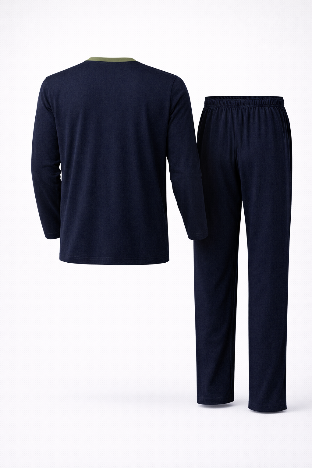 Erkek İnterlok Rahat Kalıp Sıfır Yaka Yüksek Kalite Pamuk Pijama Takımı 16670
