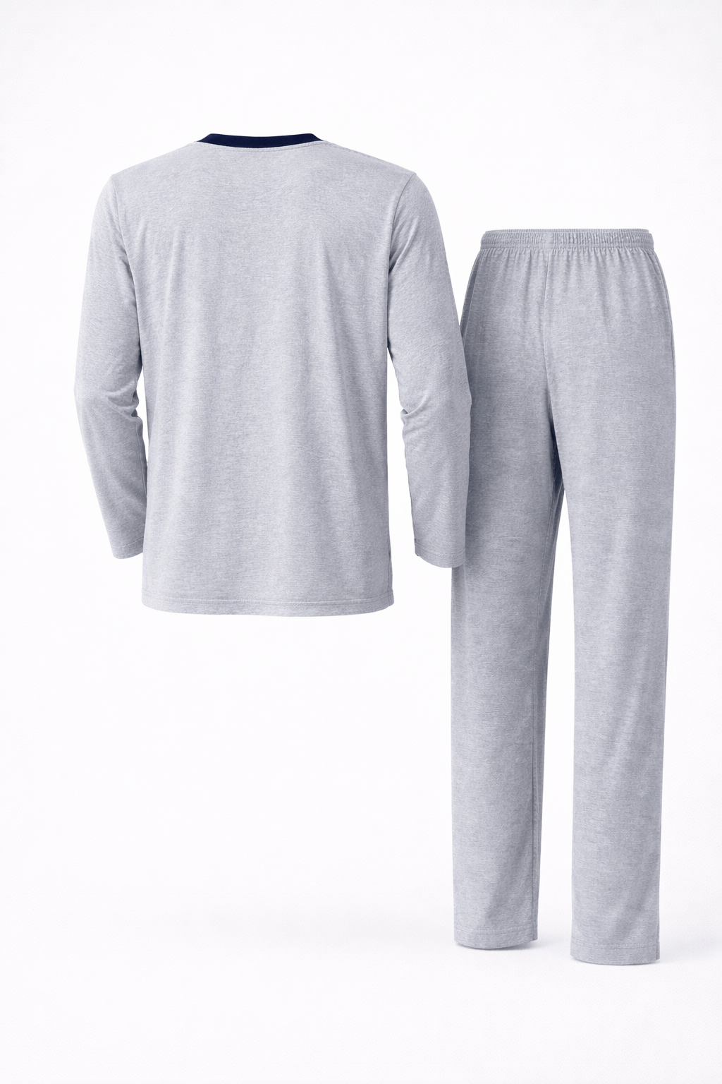 Erkek İnterlok Rahat Kalıp Sıfır Yaka Yüksek Kalite Pamuk Pijama Takımı 16670