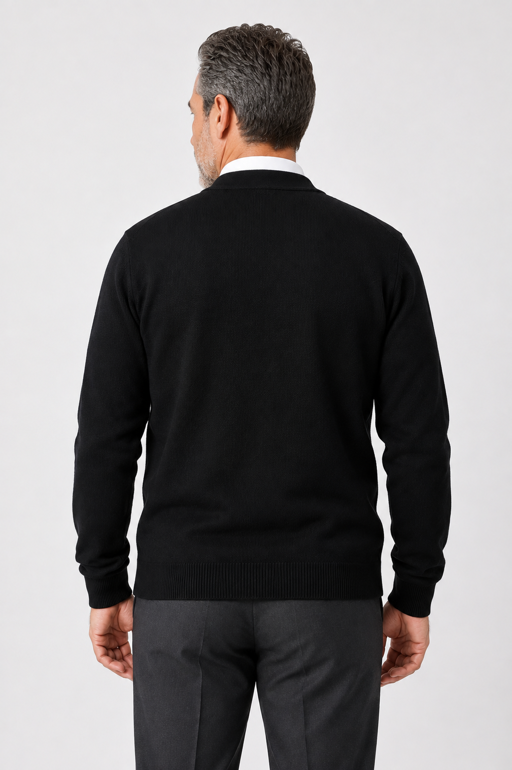 Erkek Orta Yaş ve Üzeri Triko Örgü Akrilik Düğmeli Kışlık Baba Hırka 2050