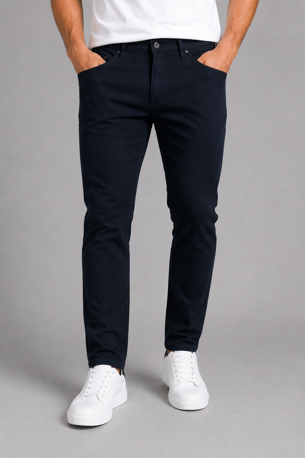Erkek Regular Kalıp Likralı Kanvas Pantolon 1126