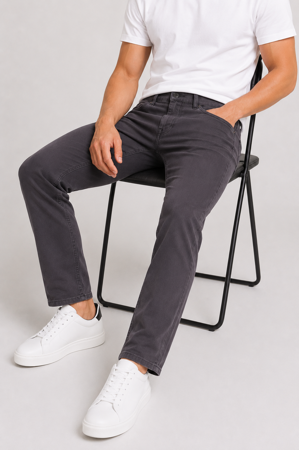 Erkek Regular Kalıp Likralı Kanvas Pantolon 1126