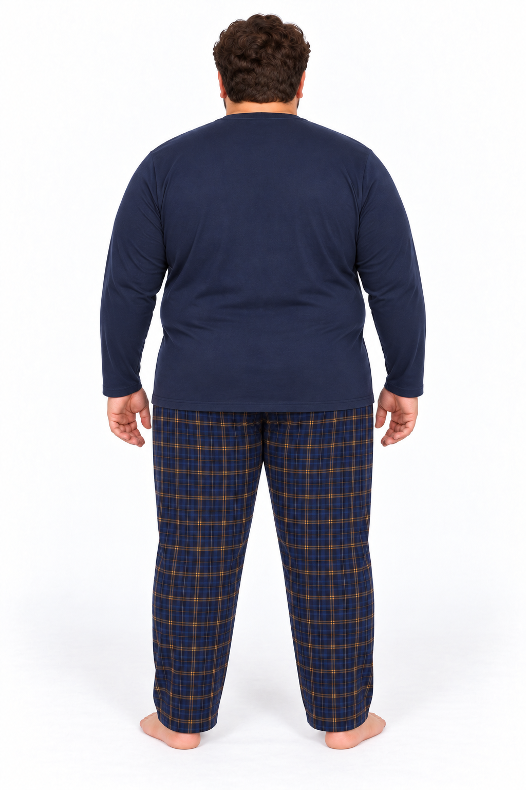 Erkek Yüksek Kalite İnterlok Penye Büyük Beden Pijama Takımı 18562