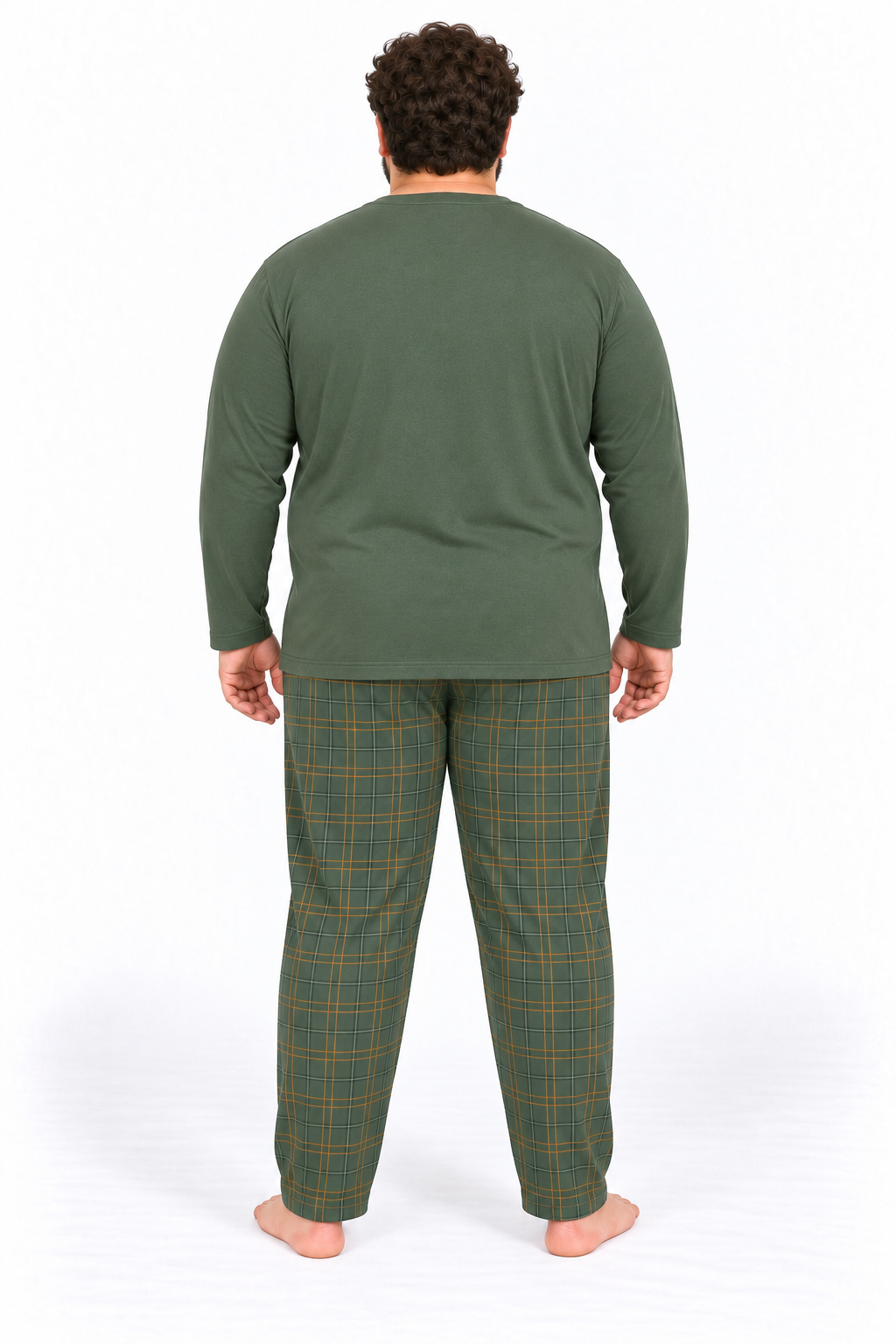 Erkek Yüksek Kalite İnterlok Penye Büyük Beden Pijama Takımı 18562