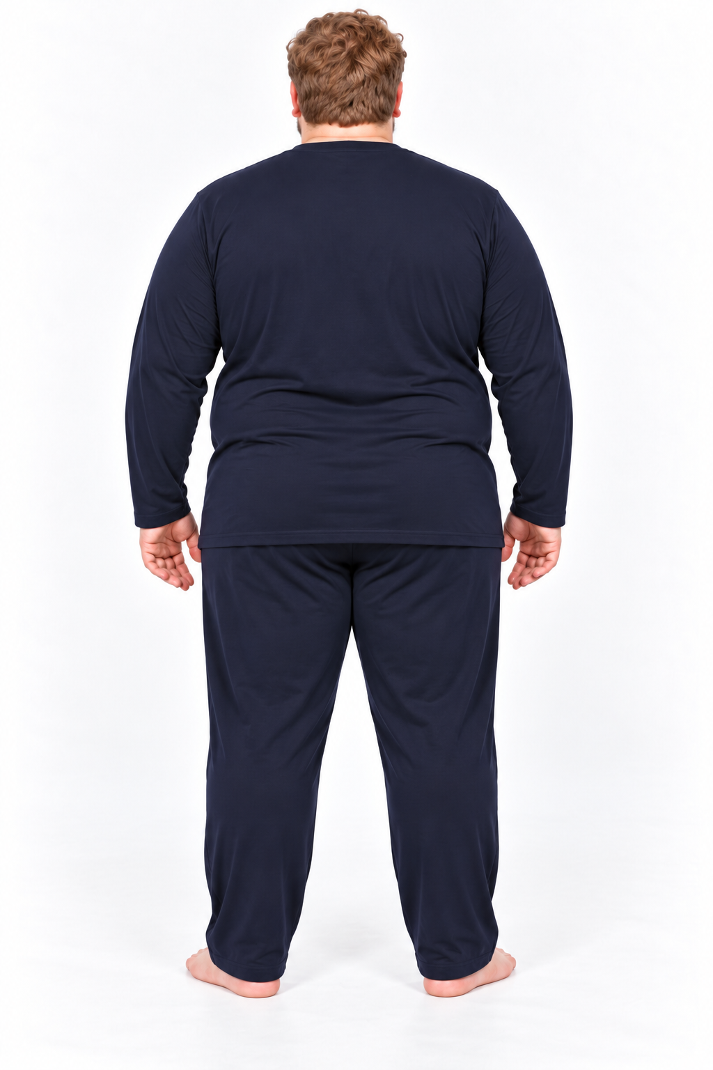 Erkek Yüksek Kalite İnterlok Penye Büyük Beden Penye Pijama Takımı 18560