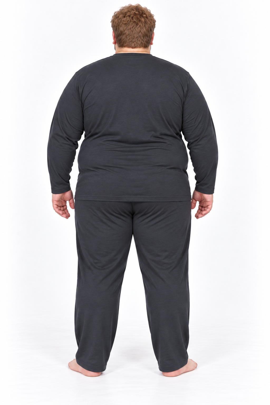 Erkek Yüksek Kalite İnterlok Penye Büyük Beden Penye Pijama Takımı 18560