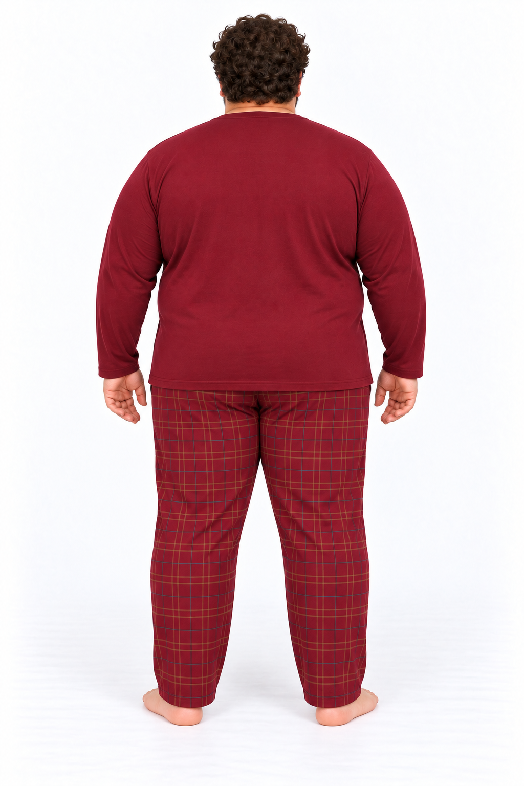 Erkek Yüksek Kalite İnterlok Penye Büyük Beden Pijama Takımı 18562