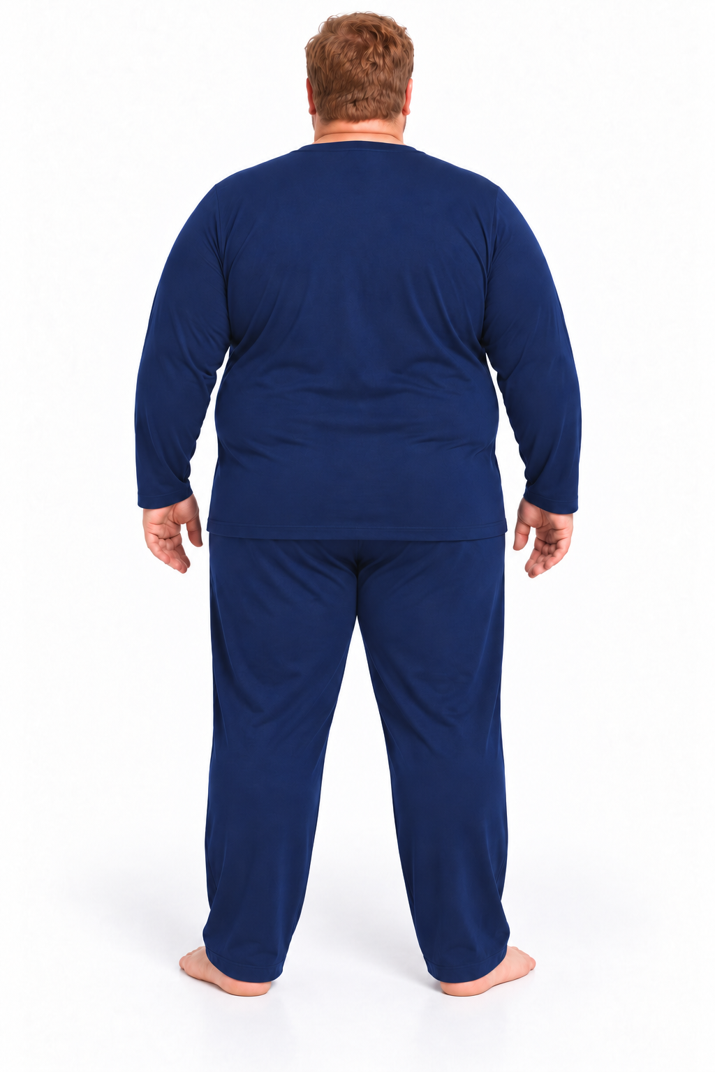 Erkek Yüksek Kalite İnterlok Penye Büyük Beden Penye Pijama Takımı 18560