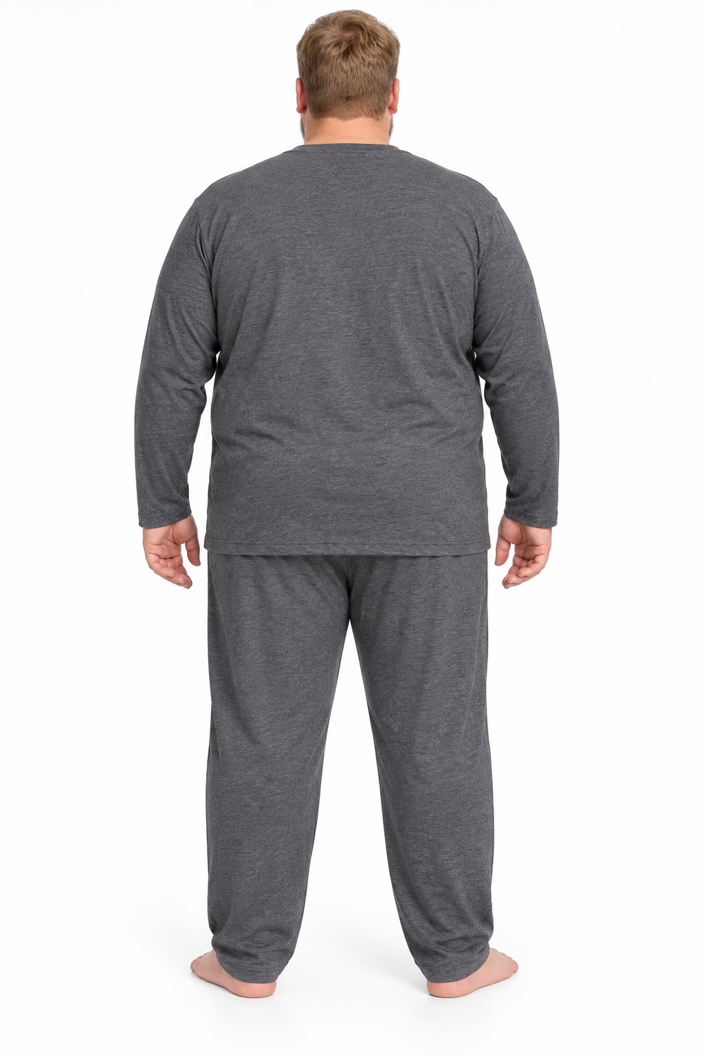 Erkek Yüksek Kalite İnterlok Penye Büyük Beden Penye Pijama Takımı 18560