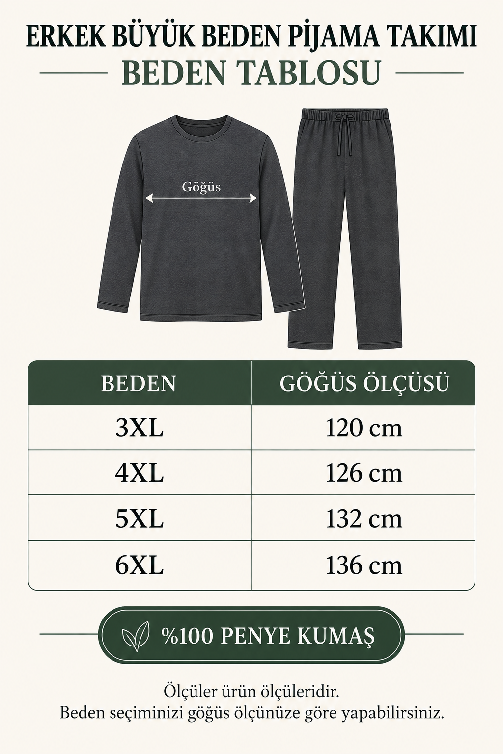Erkek Yüksek Kalite İnterlok Penye Büyük Beden Pijama Takımı 18562