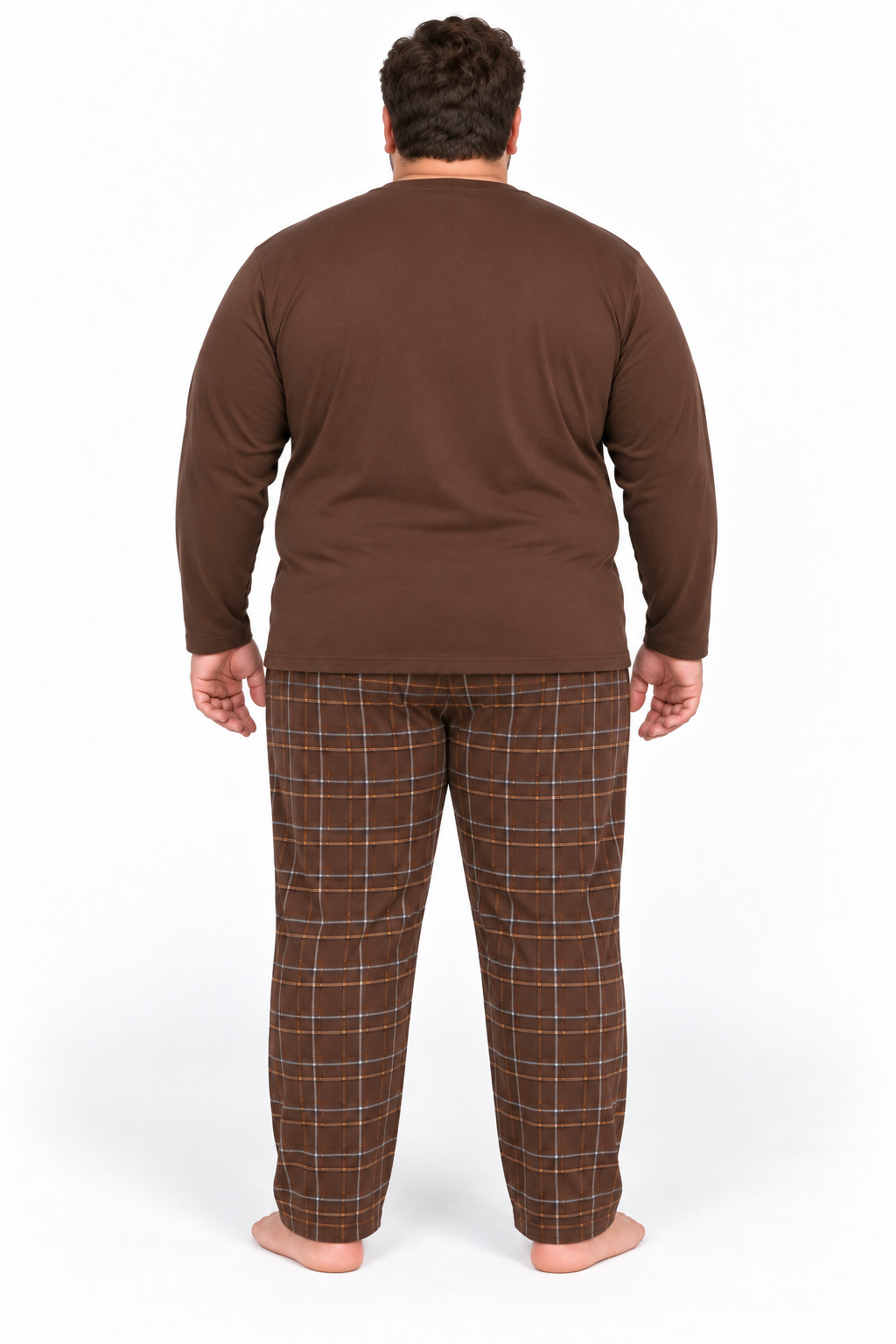 Erkek Yüksek Kalite İnterlok Penye Büyük Beden Pijama Takımı 18562