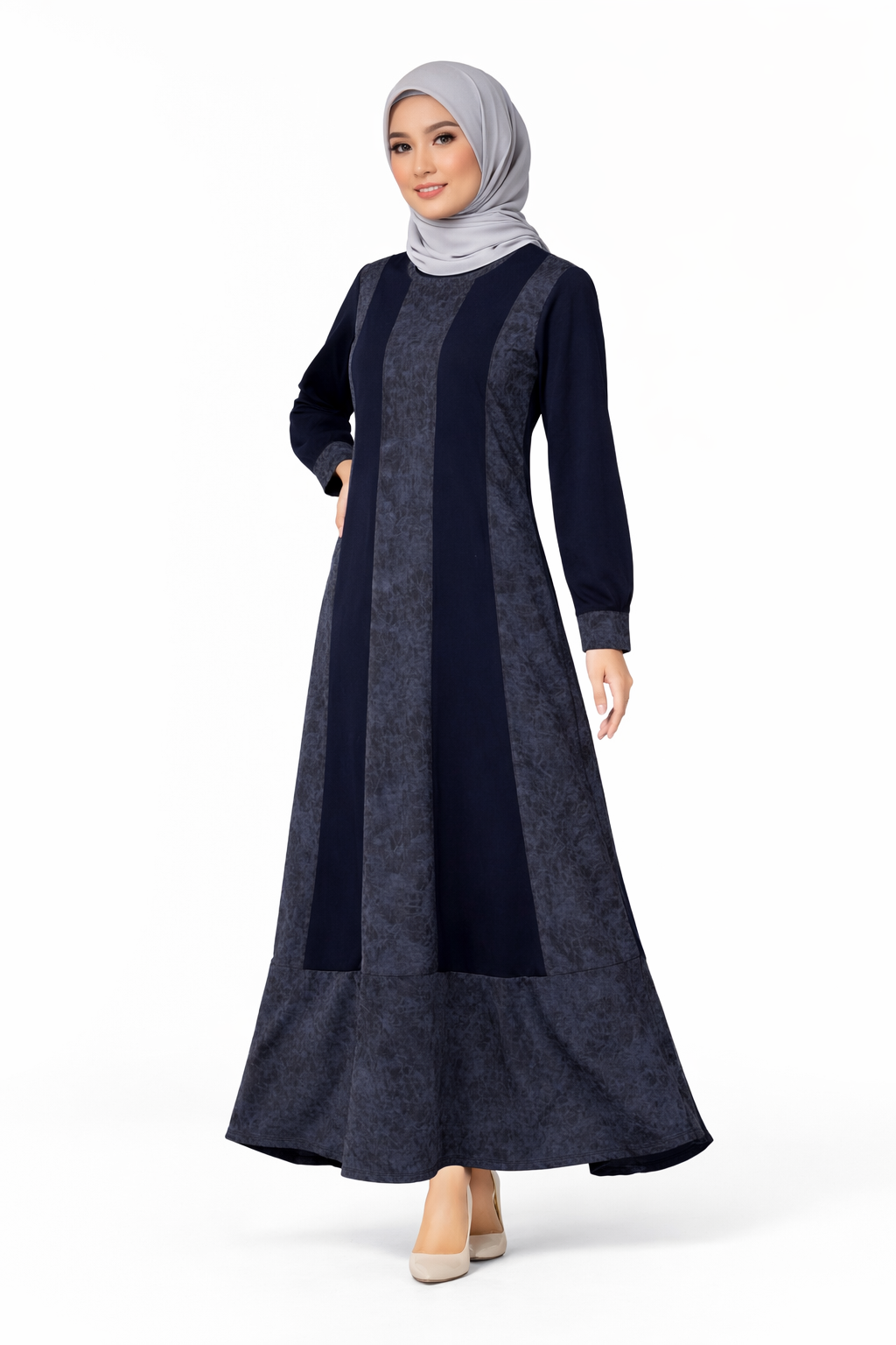 Kadın Orta Yaş Desenli Anne Penye Elbise 4315