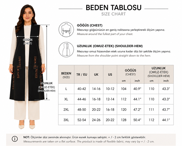 Kadın Orta Yaş Desenli Rahat Kalıp Volanlı Penye Anne Uzun Yelek 4321