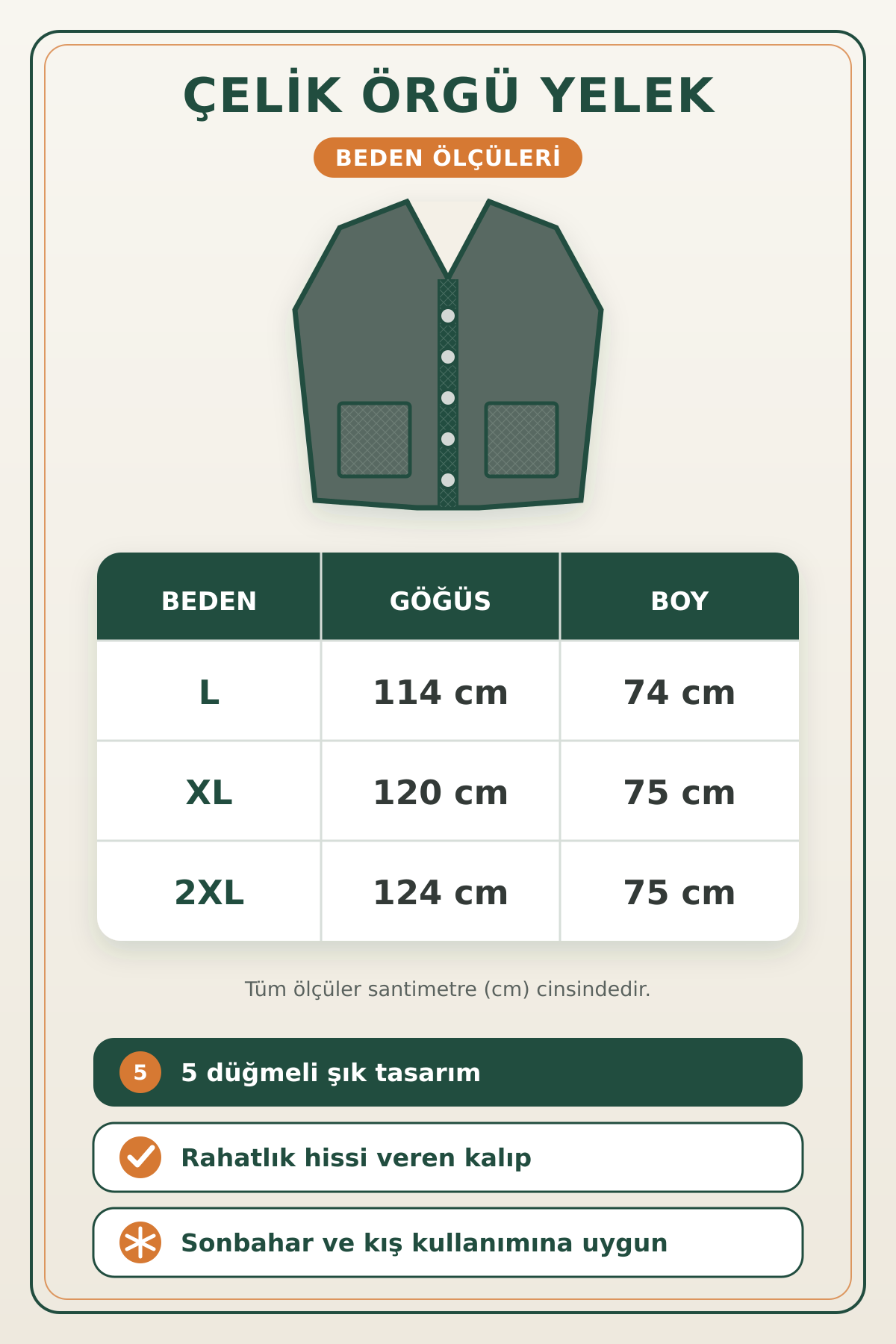 Kadın Orta Yaş ve Üzeri Çelik Örgü Anne Triko Yelek 1150