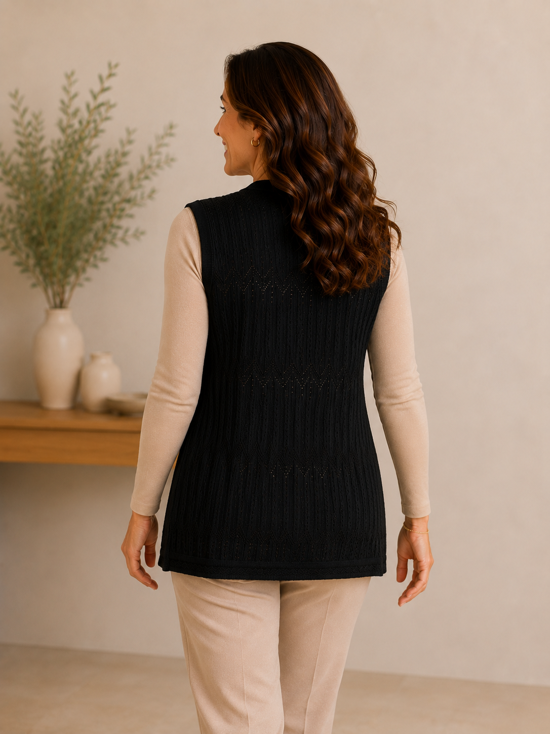 Kadın Orta Yaş ve Üzeri Dört Mevsim Üç Düğmeli Rolax Anne Yelek 430