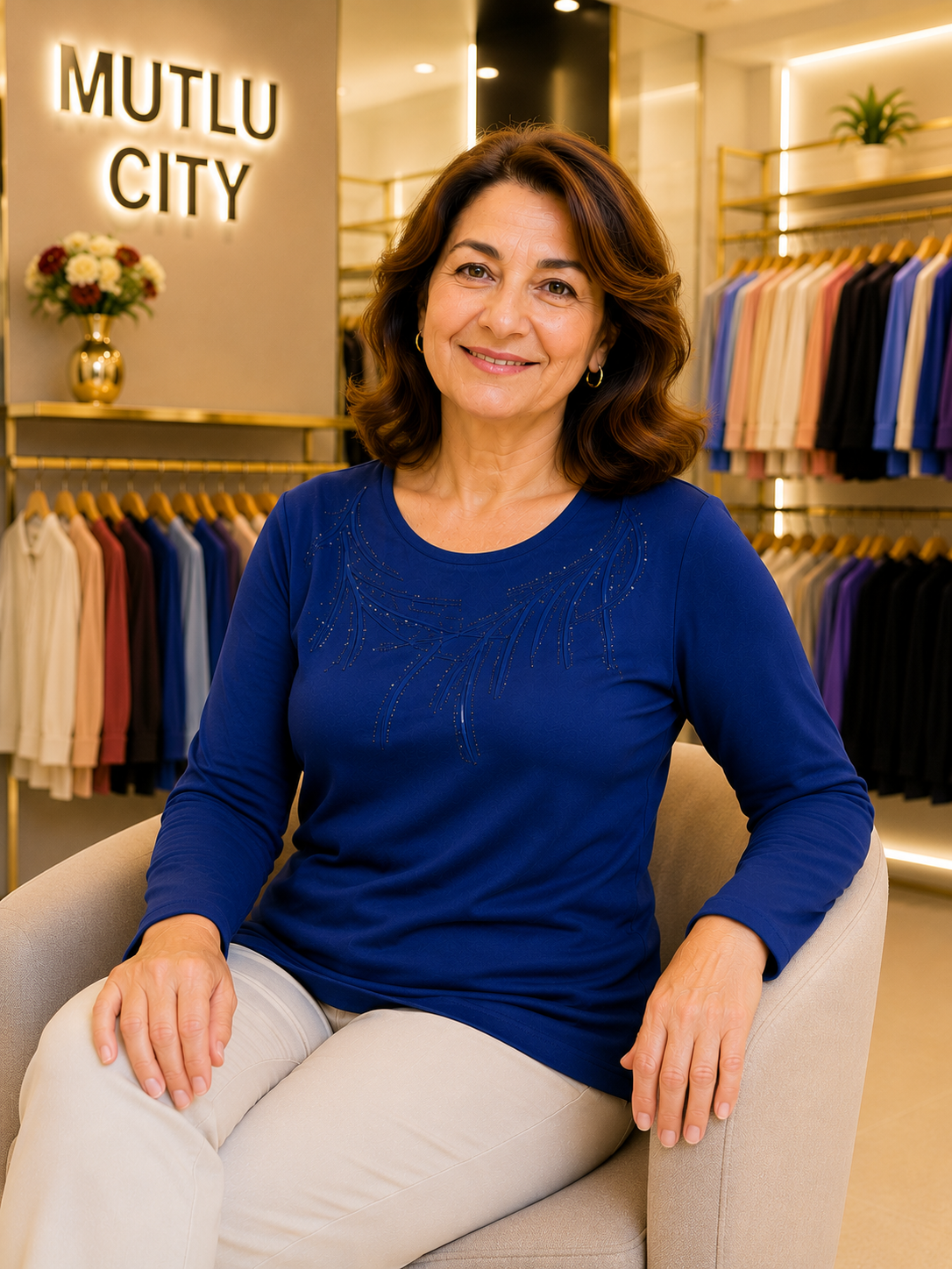 Kadın Orta Yaş ve Üzeri Klasik Anne Penye Bluz 30261