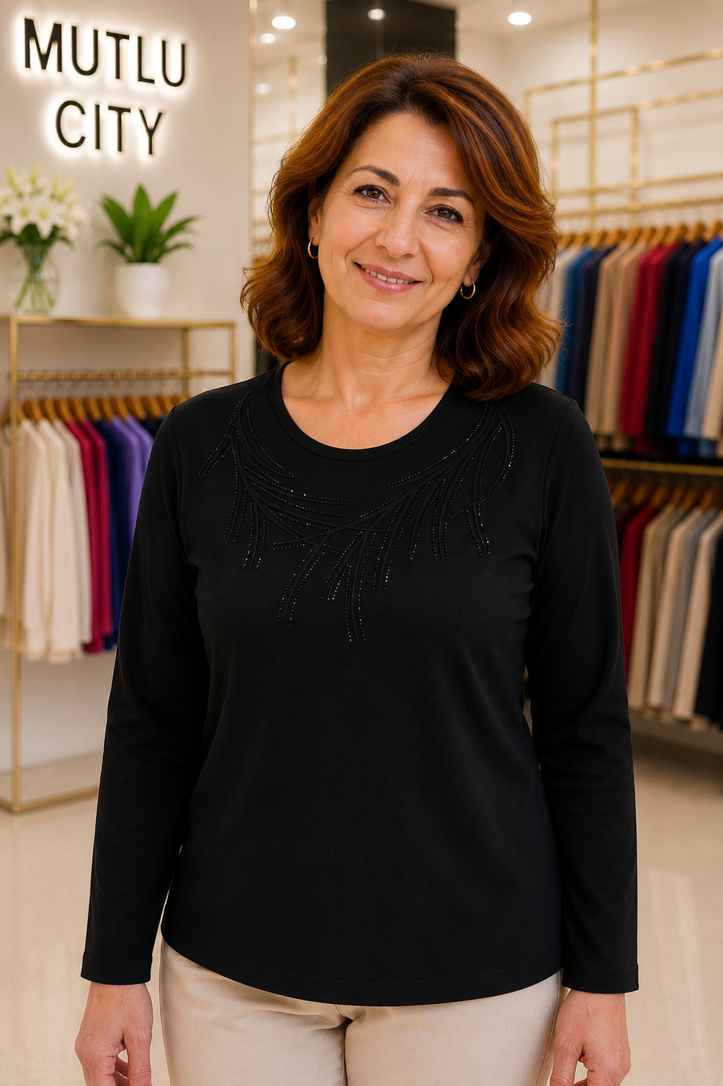 Kadın Orta Yaş ve Üzeri Klasik Anne Penye Bluz 30261