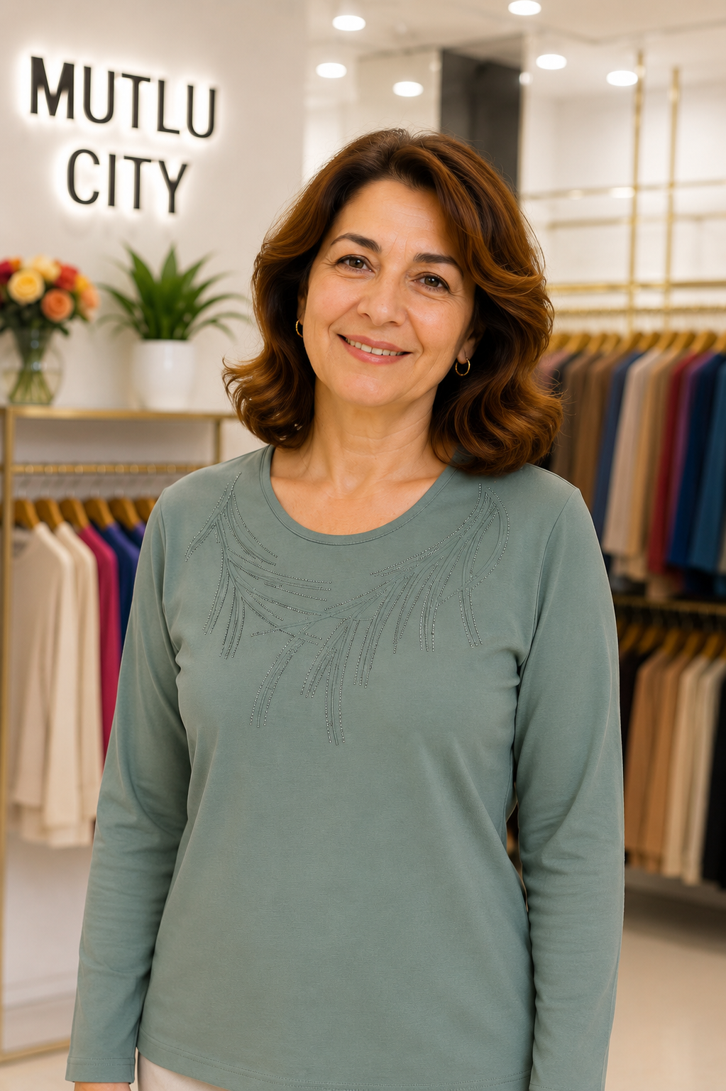 Kadın Orta Yaş ve Üzeri Klasik Anne Penye Bluz 30261
