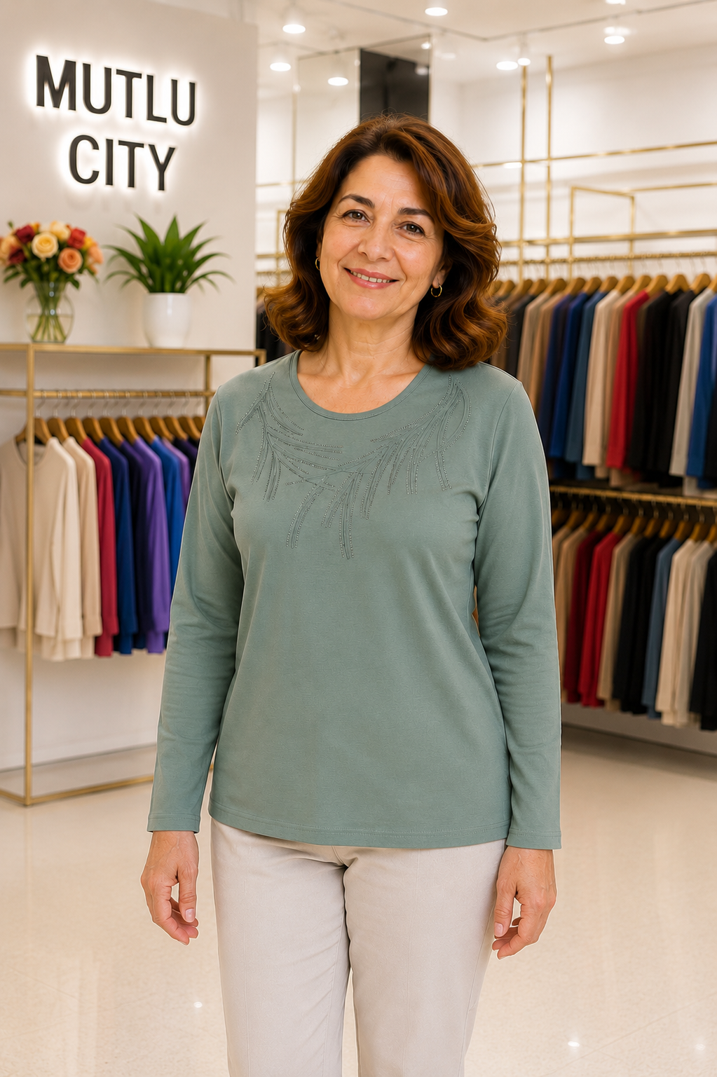 Kadın Orta Yaş ve Üzeri Klasik Anne Penye Bluz 30261