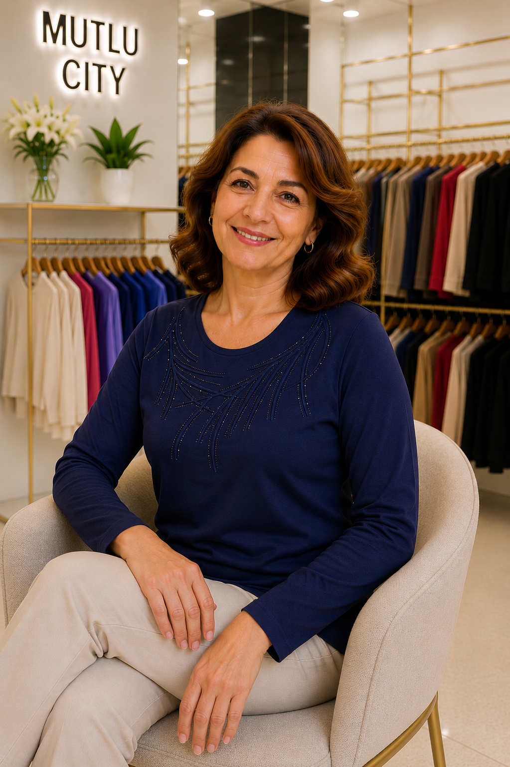 Kadın Orta Yaş ve Üzeri Klasik Anne Penye Bluz 30261