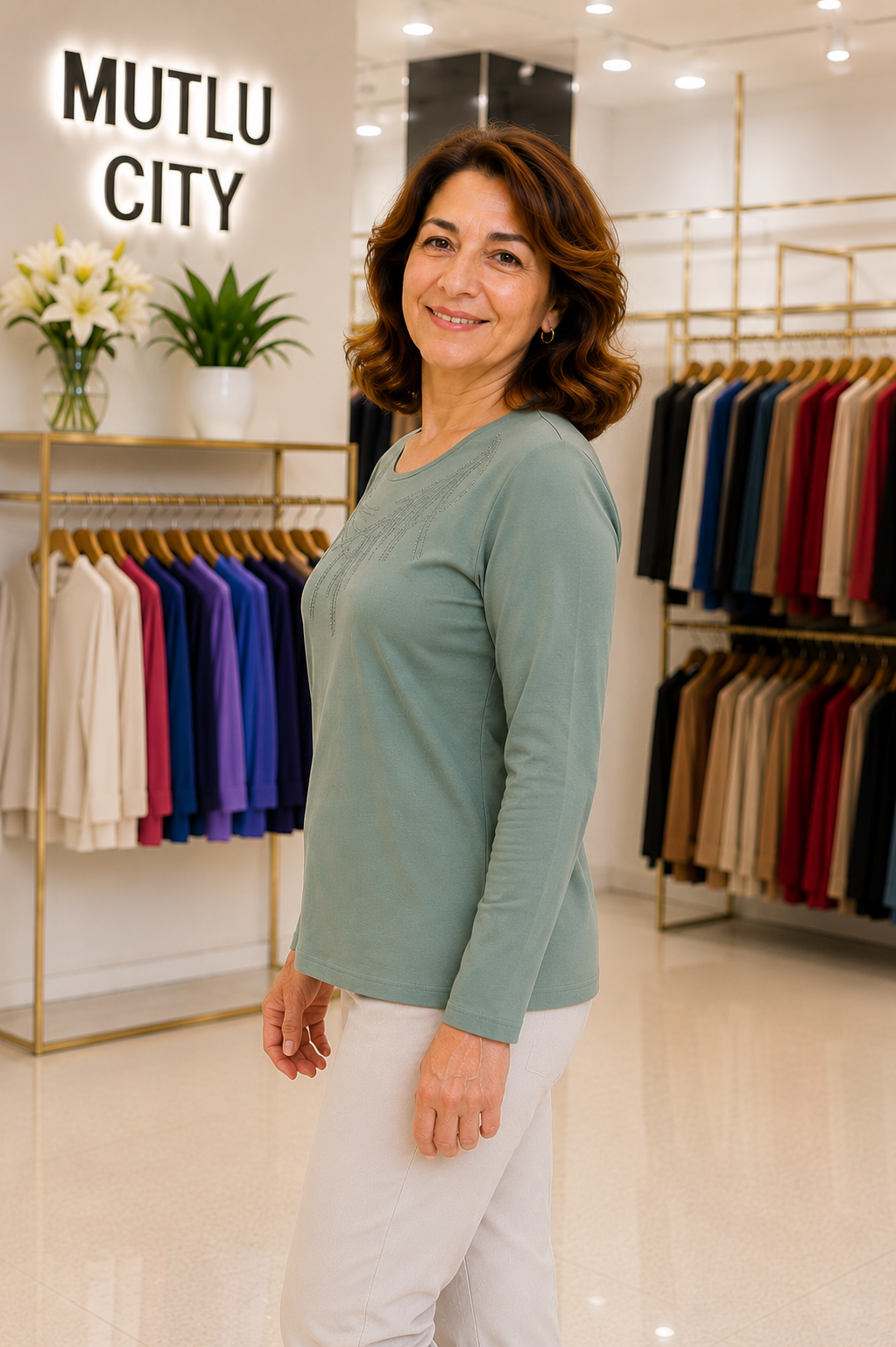 Kadın Orta Yaş ve Üzeri Klasik Anne Penye Bluz 30261