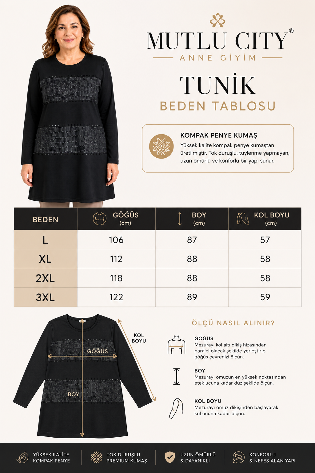 Orta Taş ve Üzeri Anne Penye Tunik 30600