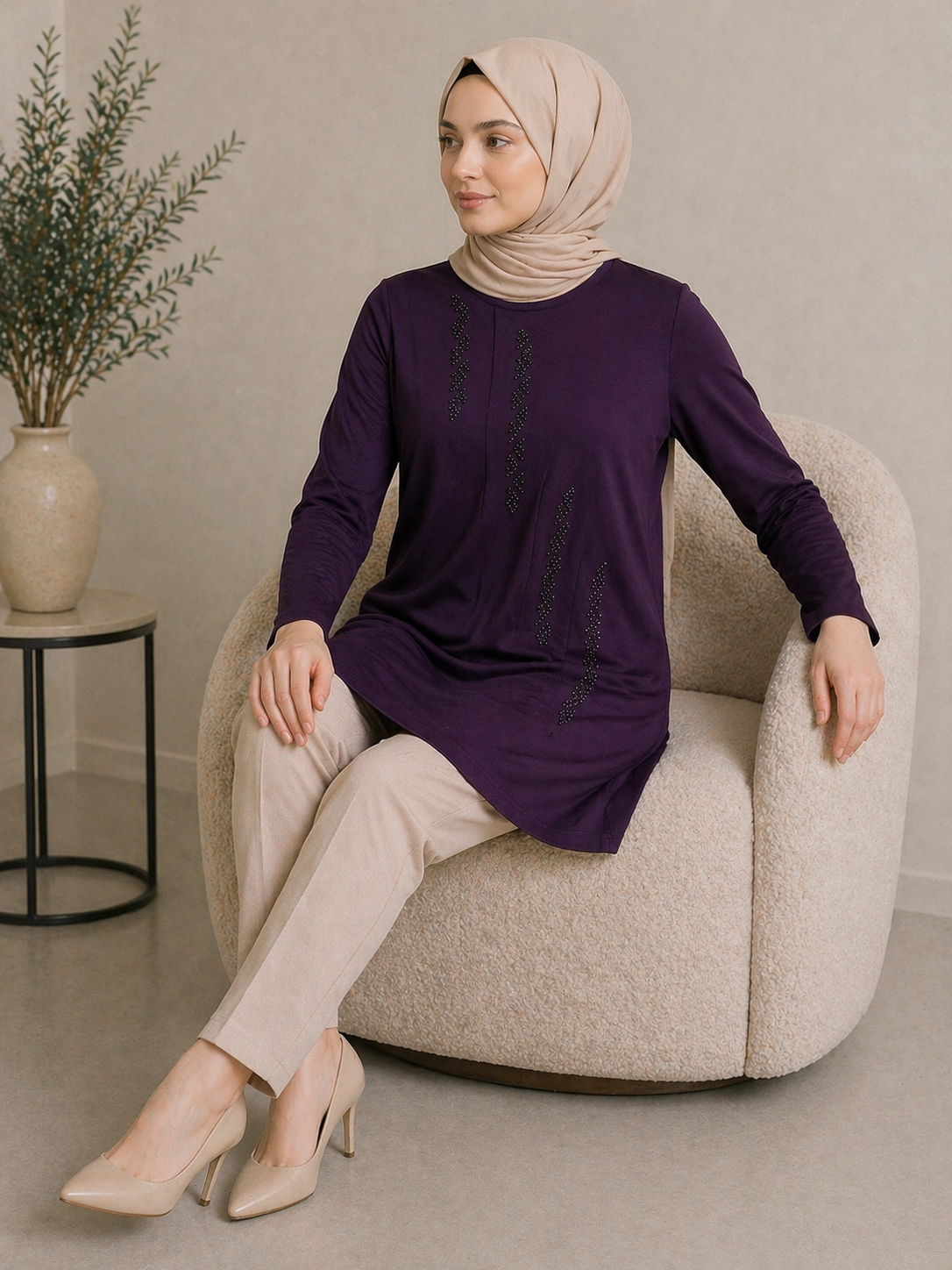 Orta Taş ve Üzeri Anne Penye Tunik 30643
